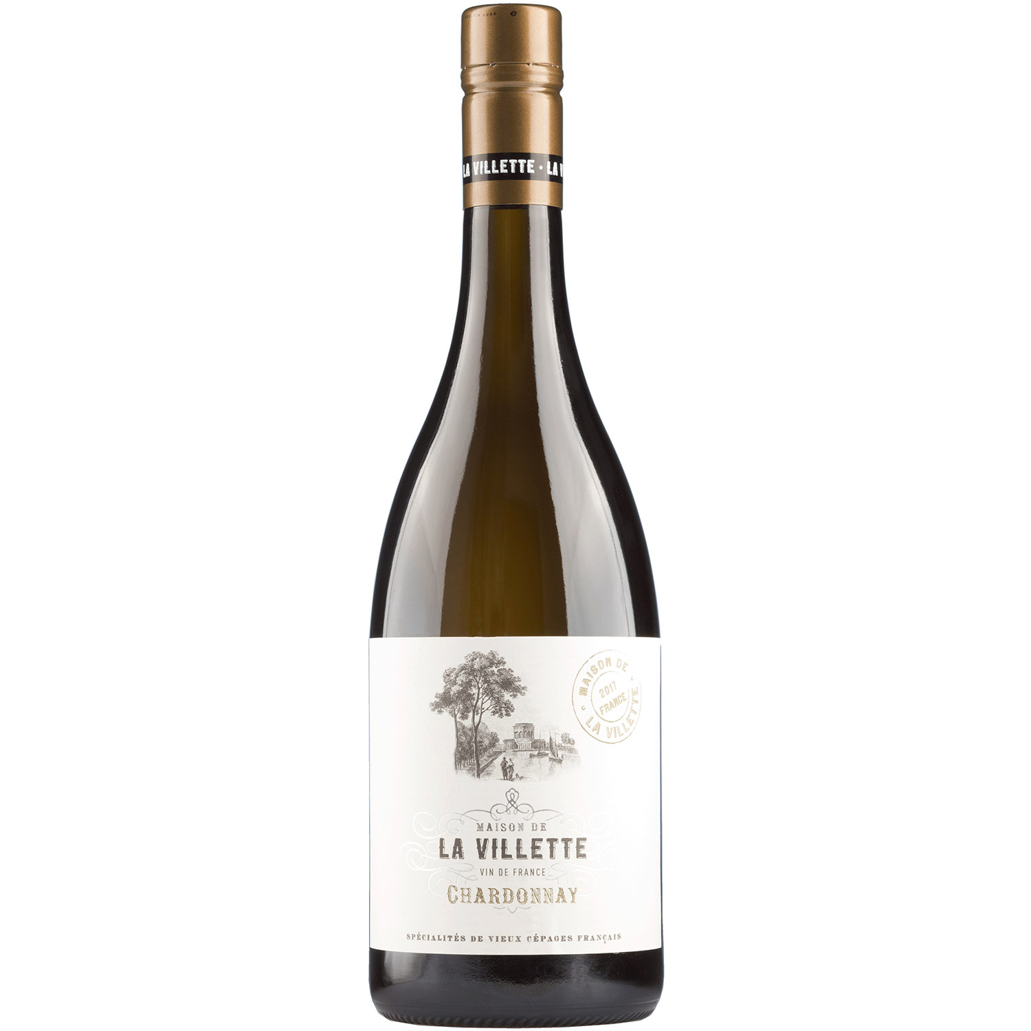 Вино La Villette Chardonnay белое сухое 0.75 л - фото 1