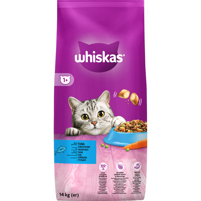 Сухой корм для котов Whiskas, с тунцом, 14 кг - фото 1
