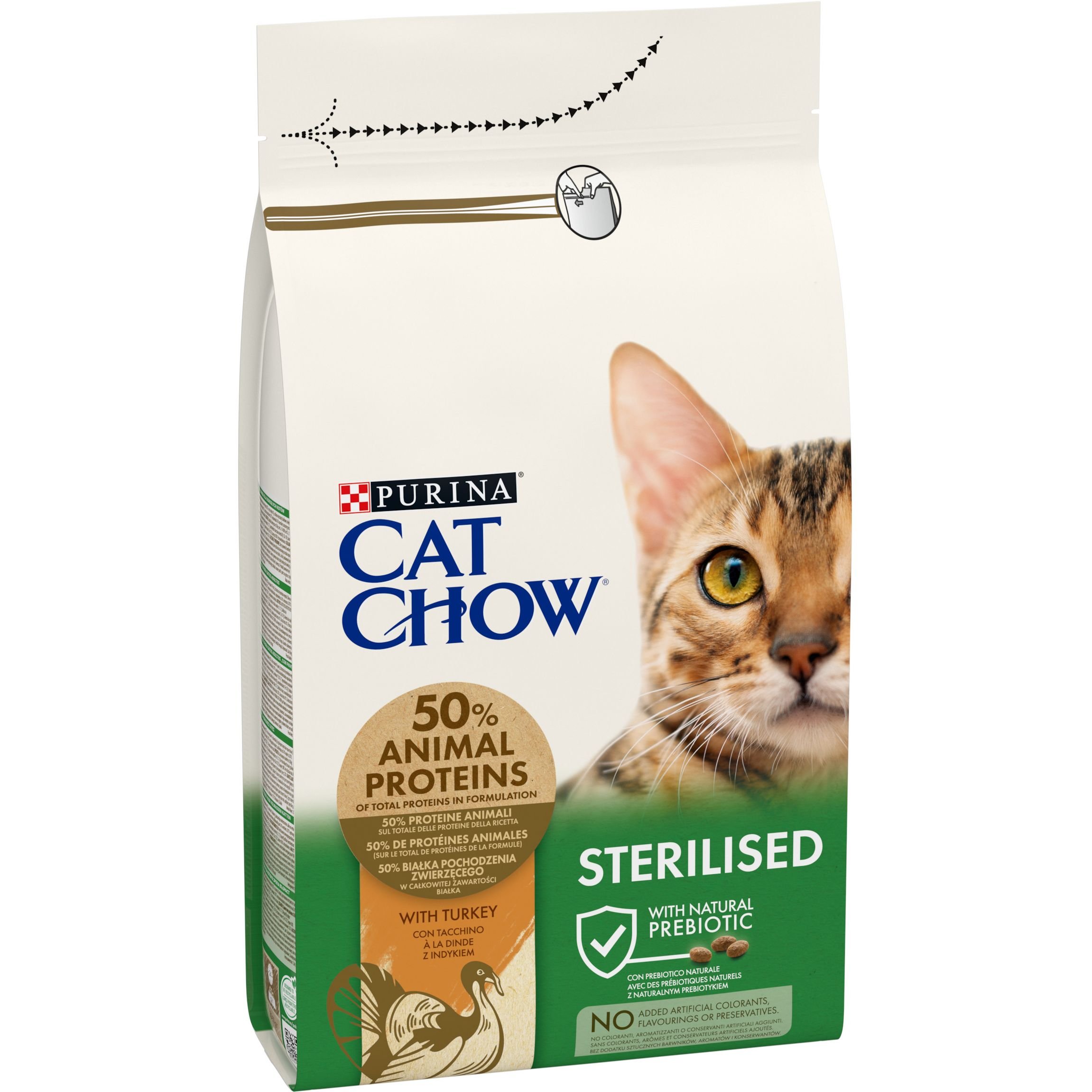 Сухий корм для стерилізованих котів Cat Chow Sterilised з індичкою 1.5 кг - фото 3