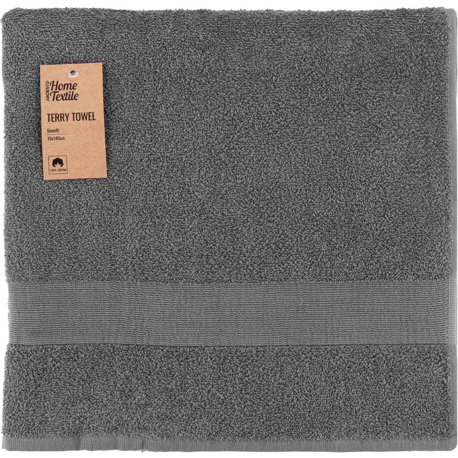 Полотенце махровое Ardesto Benefit, 140х70 см, серое (ART2470SG) - фото 1