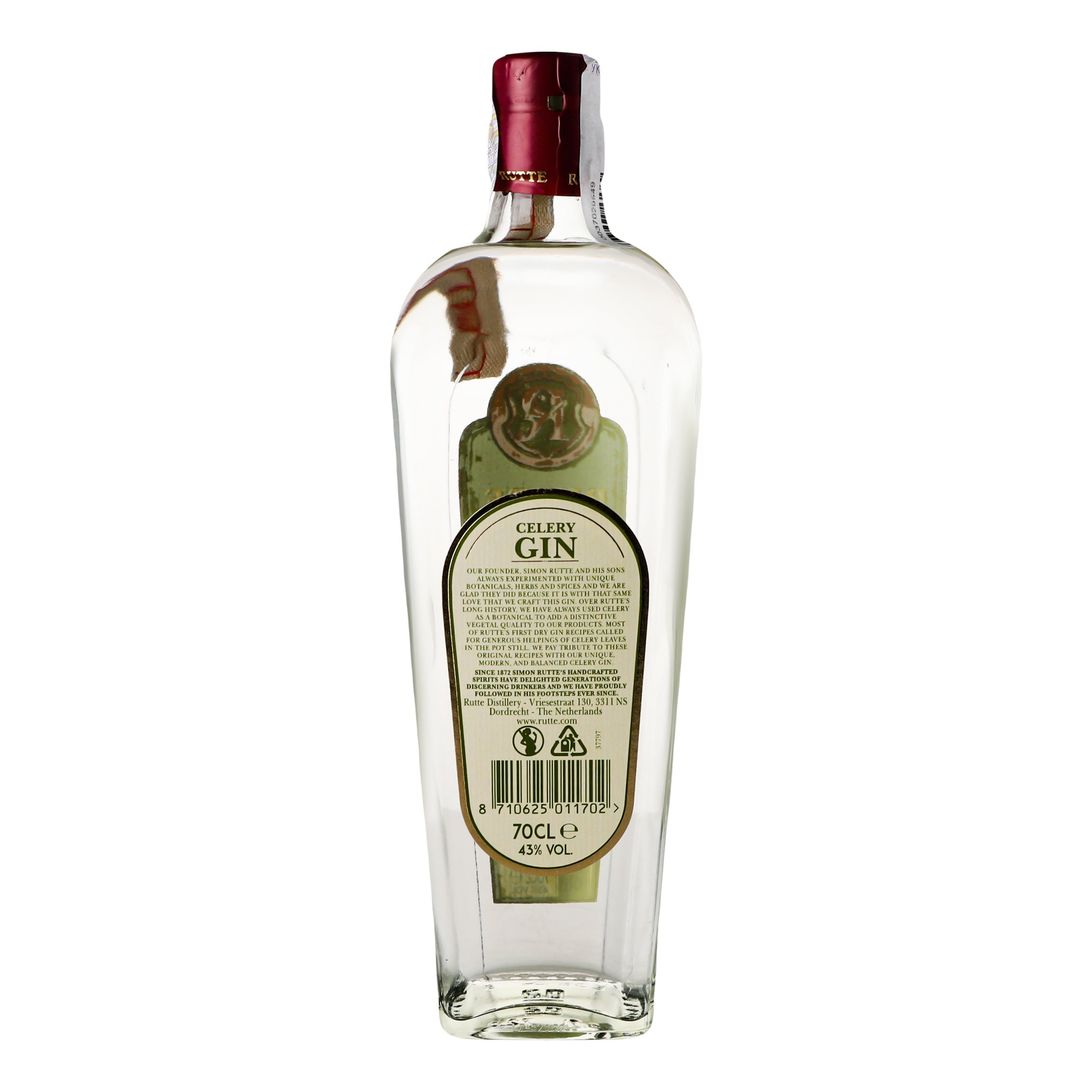 Джин Rutte Celery Dry Gin, 43%, 0,7 л (852646) - фото 3
