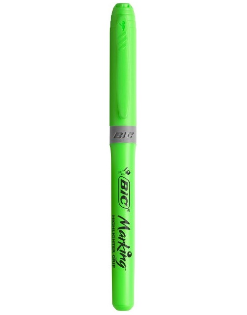 Маркер текстовий BIC Highlighter Grip, зелений, 1 шт. (811932) - фото 1