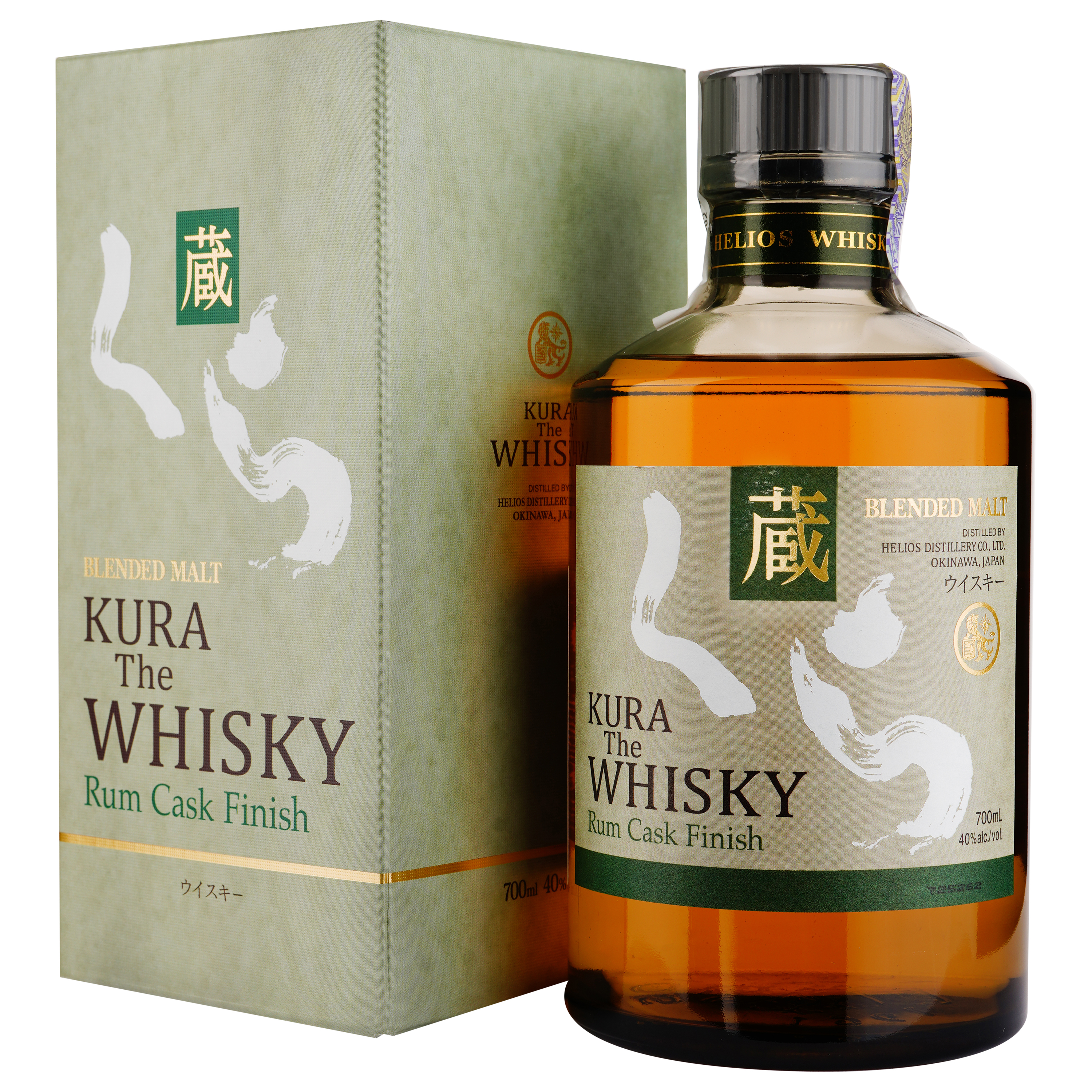 Віскі Helios Kura The Whisky Rum Cask Finish Blended Malt Whisky, 40%, 0,7 л (827267) - фото 1