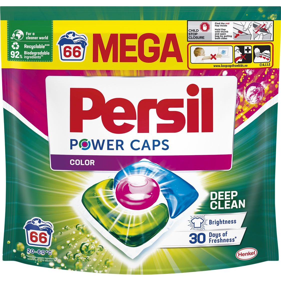 Капсулы для стирки Persil Power Caps Color, 132 шт. (2 уп. по 66 капсул) - фото 2