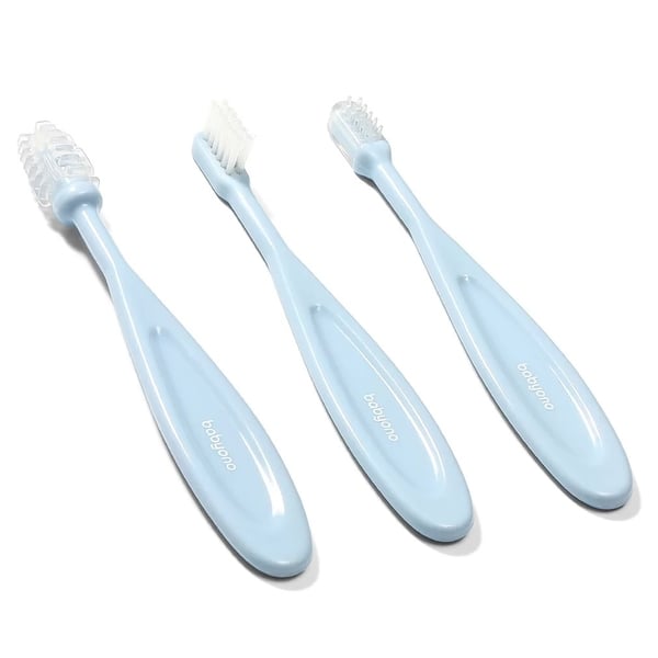 Набір зубних щіток BabyOno, блакитний, 3 шт. (550/02) - фото 1
