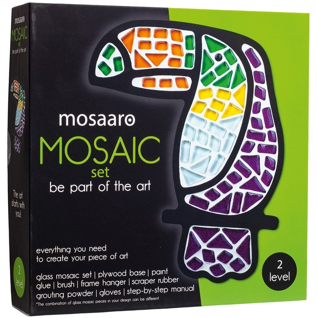 Стеклянная мозаика Mosaaro Тукан (MA2001) - фото 1
