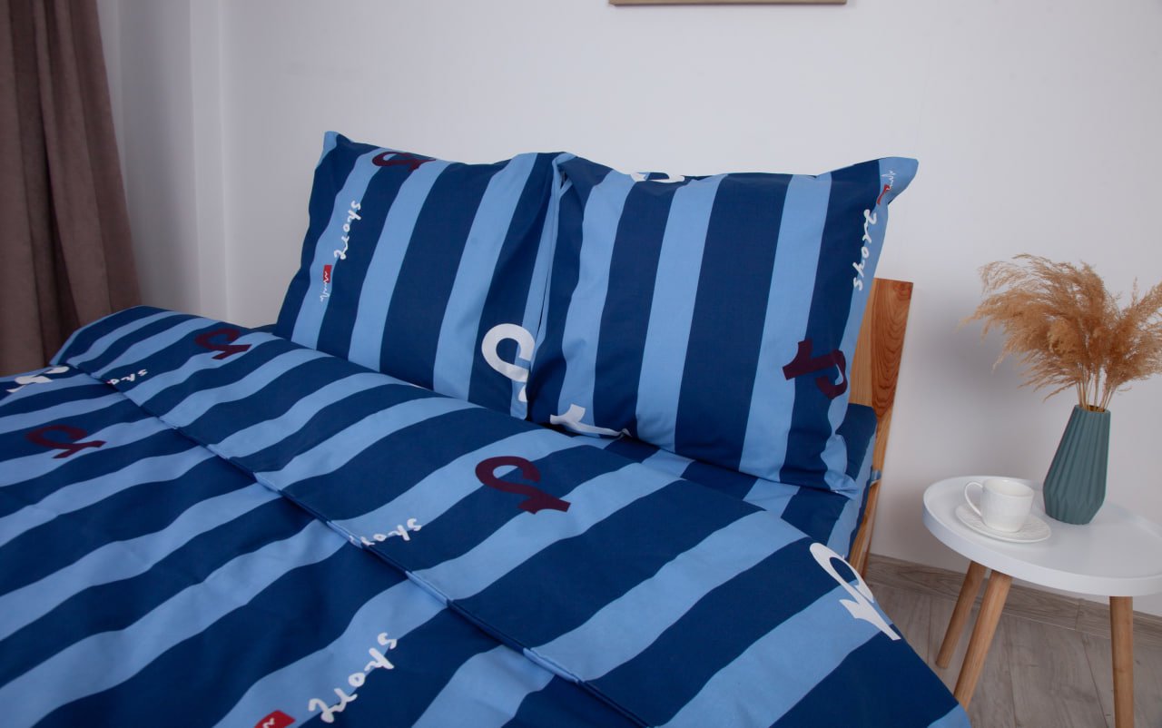 Комплект постільної білизни ТЕП Soft dreams Line Blue євро синій (2-03859_26458) - фото 3