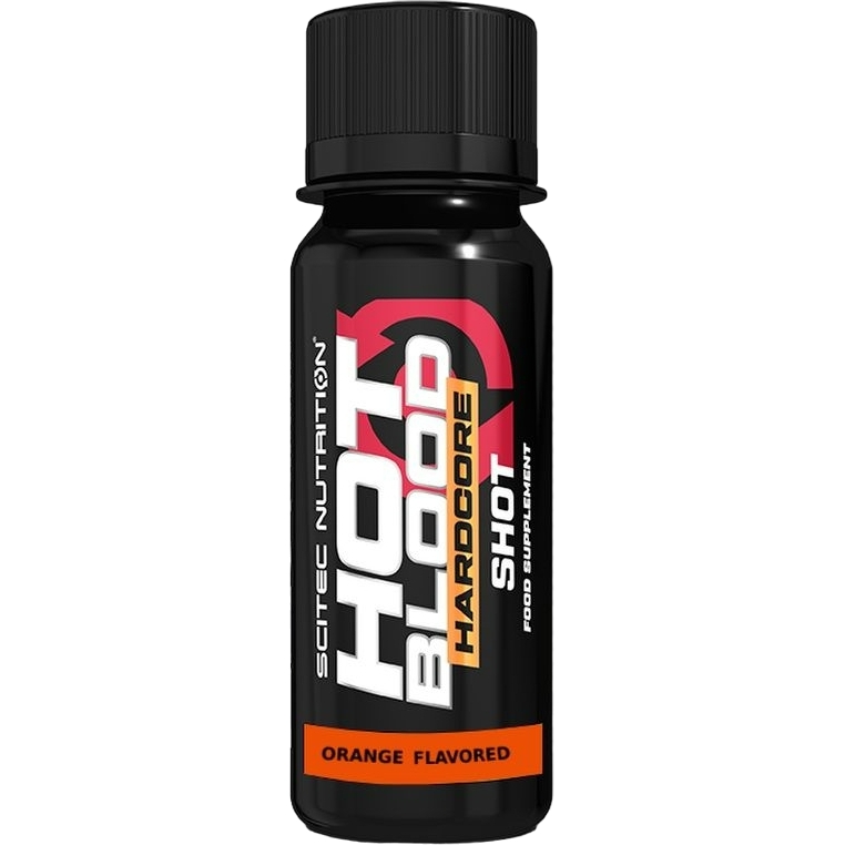 Предтреник Scitec Nutrition Hot Blood Hardcore Shot Orange 1.2 л (20 шт. х 60 мл) - фото 1