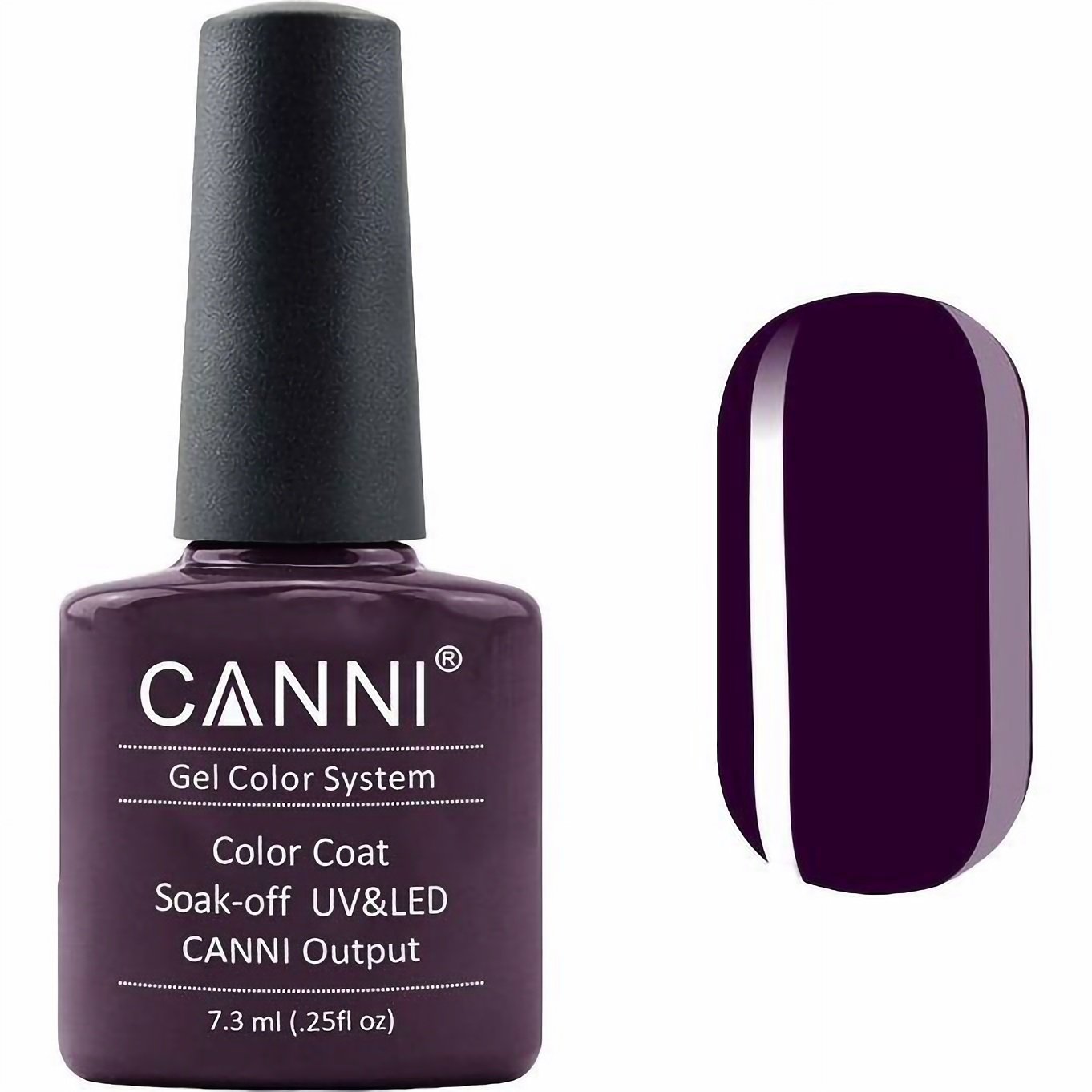 Гель-лак Canni Color Coat Soak-off UV&LED 100 фіолетово-чорний 7.3 мл - фото 1