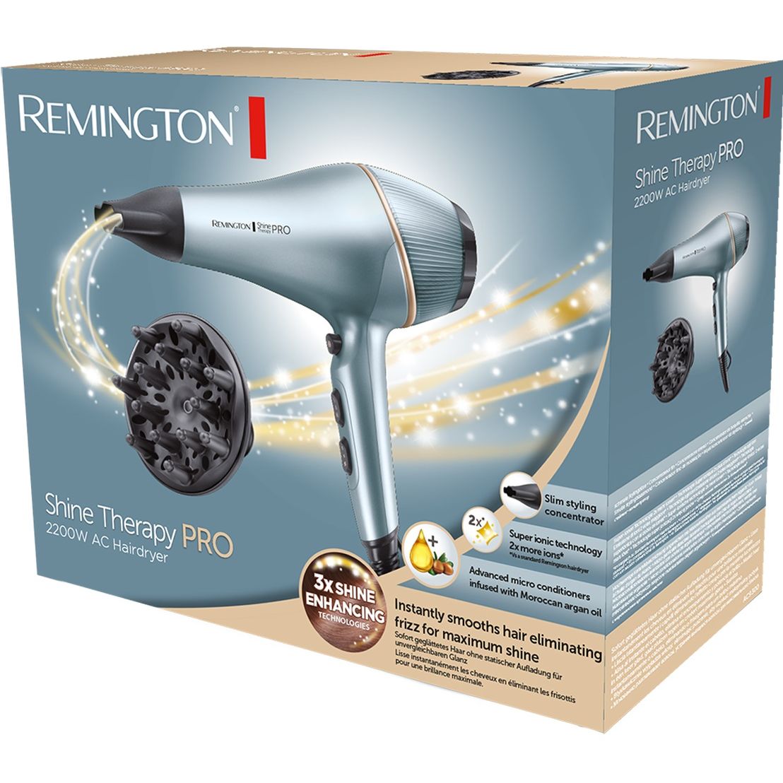 Фен Remington Shine Therapy PRO AC9300 блакитний - фото 5