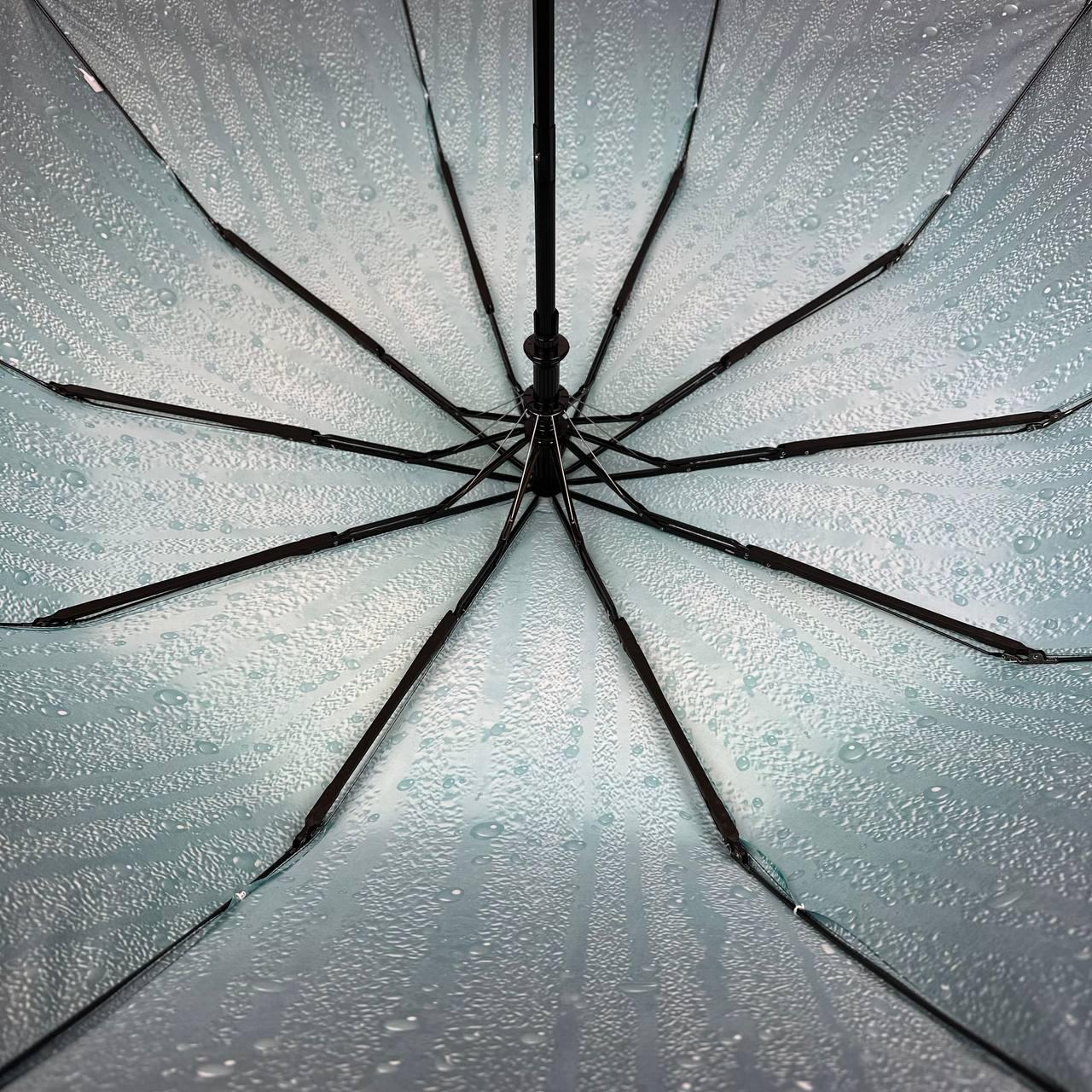 Женский складной зонтик полуавтомат Bellissima 100 см бирюзовый - фото 7