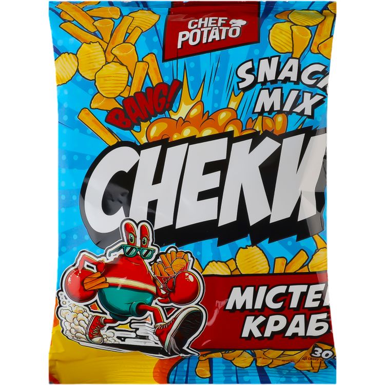 Снеки картопляні Snack Mix Сhef Potato Містер Краб 30 г - фото 1