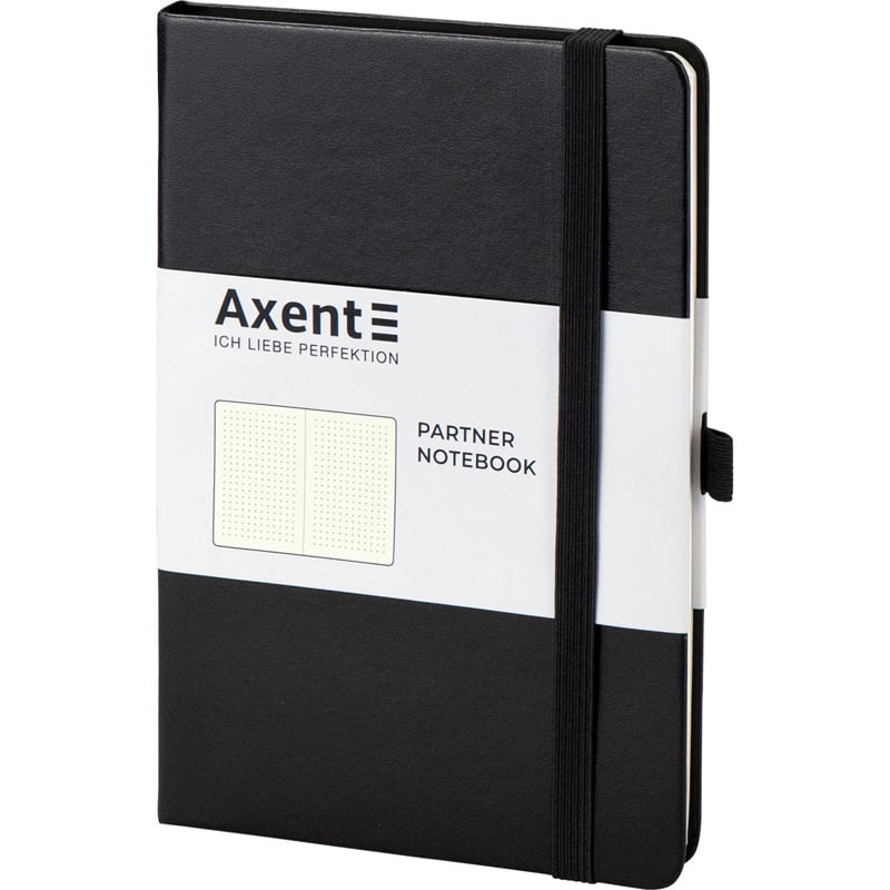 Книга записна Axent Partner A5- у крапку 96 аркушів чорна (8306-01-A) - фото 2
