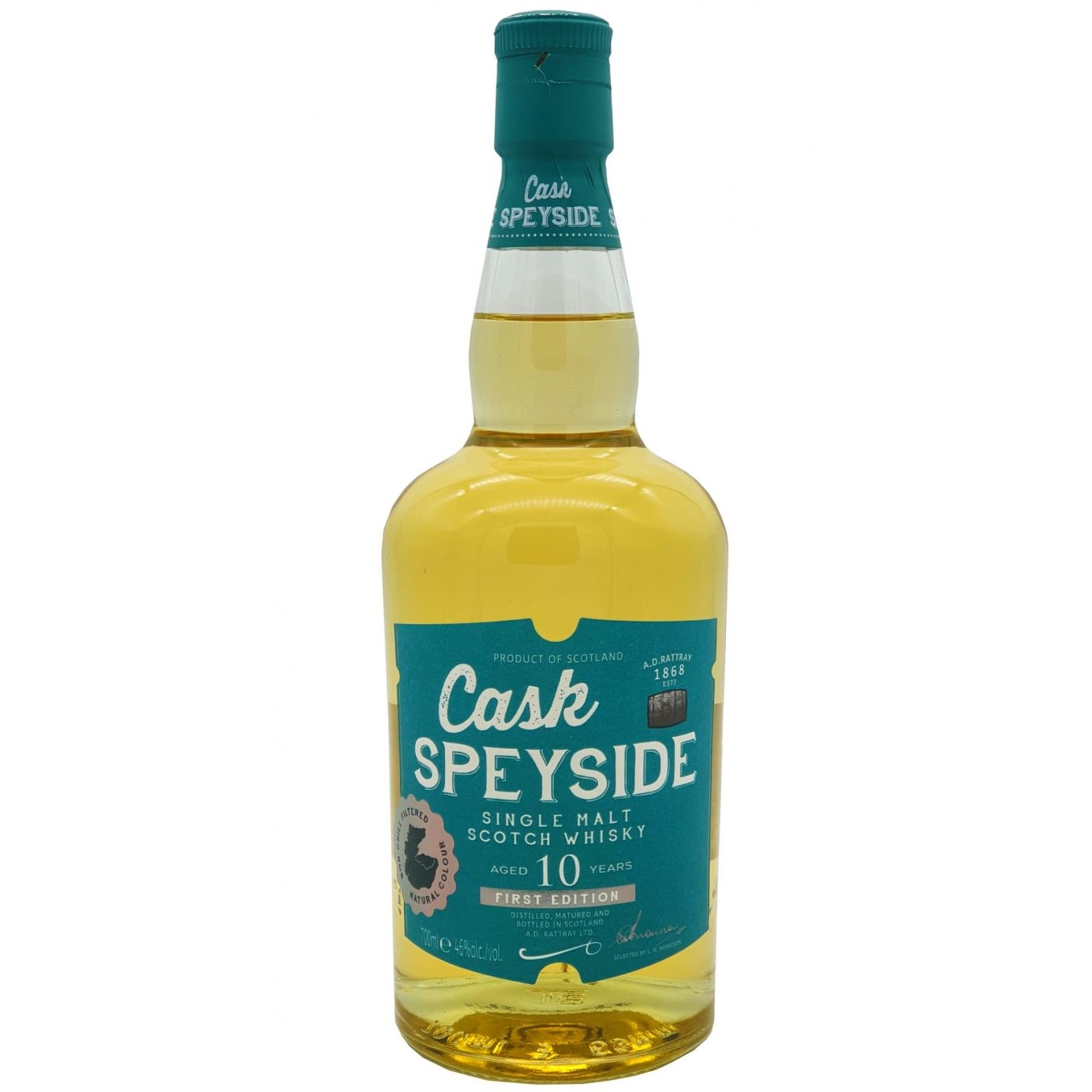 Виски Dewar Rattray Cask Speyside 10yo Single Malt Scotch Whisky, 46%, 0,7 л (8000019119835) - фото 1