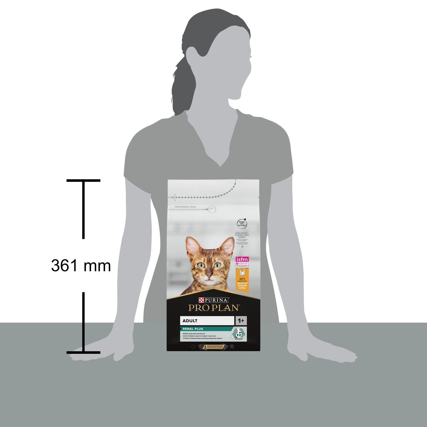 Сухой корм для взрослых кошек Purina Pro Plan Adult 1+ Renal Plus, с курицей, 1,5 кг (12369527) - фото 4