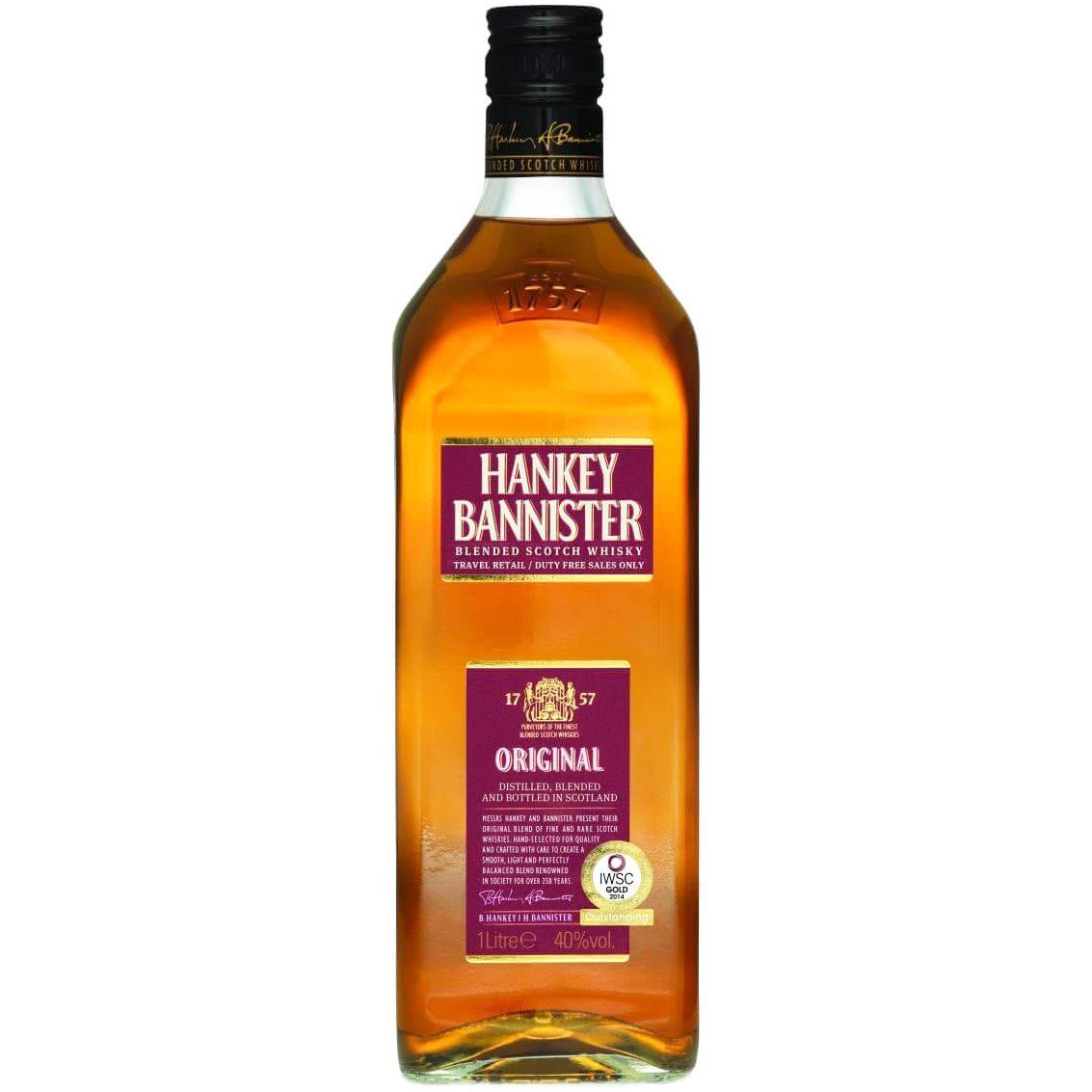 Віскі Hankey Bannister Original Blended Scotch Whisky 40% 1 л - фото 1