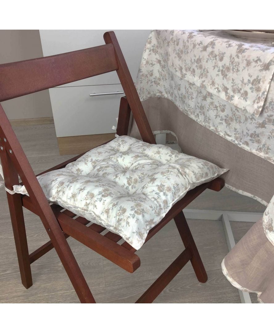 Подушка для стула Прованс Happy rose, 40х40 см, бежевый (23859) - фото 3