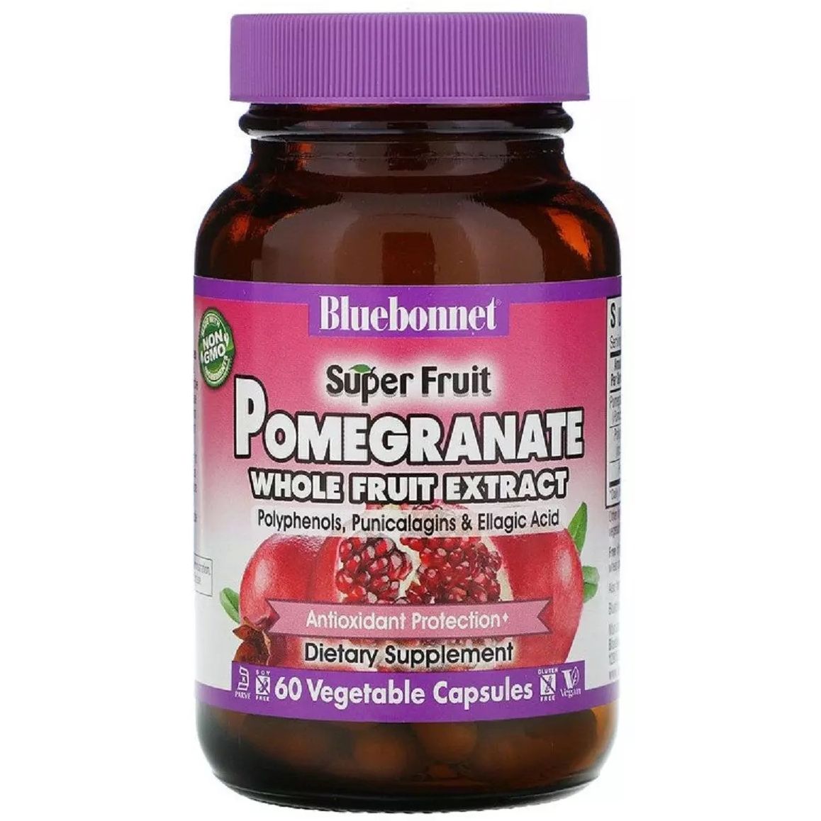 Экстракт плодов граната Bluebonnet Nutrition Pomegranate Extract 60 вегетарианских капсул - фото 1