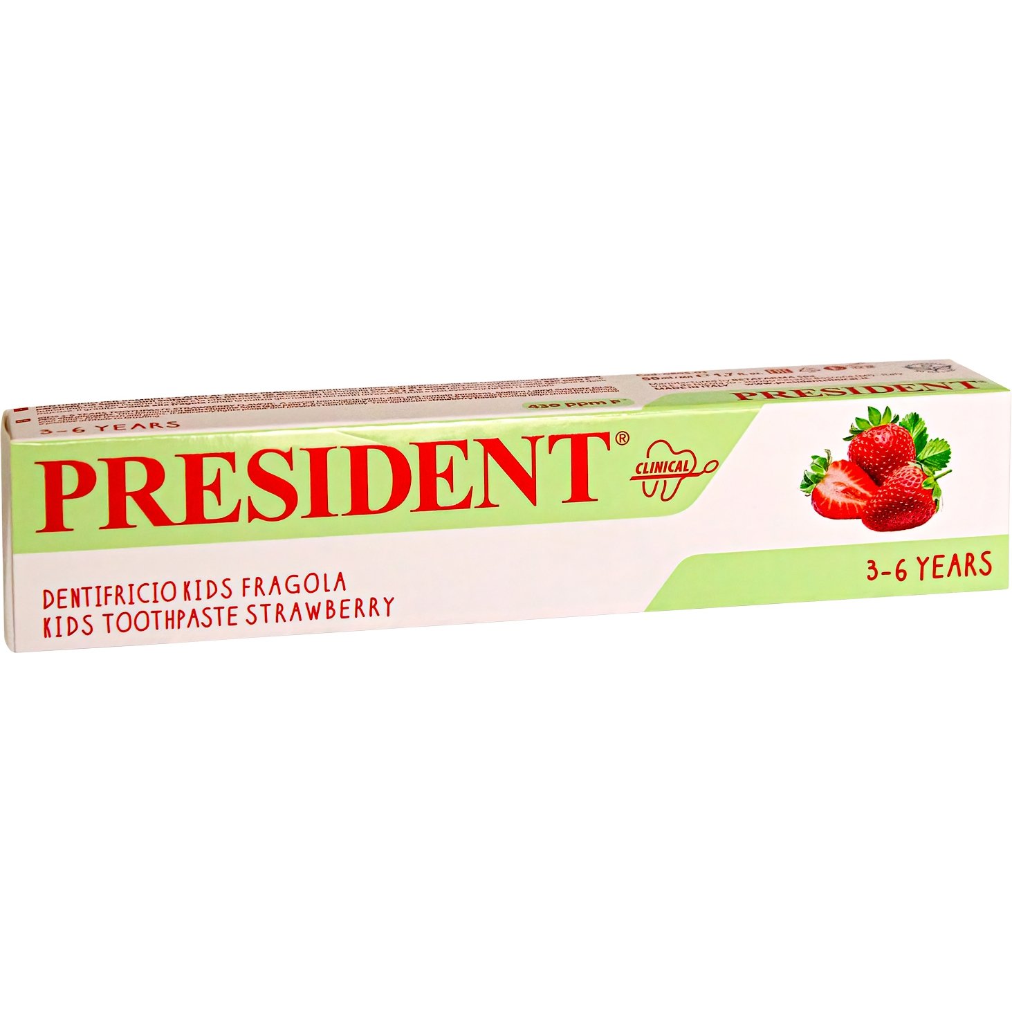 Зубна паста President Kids Toothpaste Strawberry 3-6 years 50 мл - фото 1