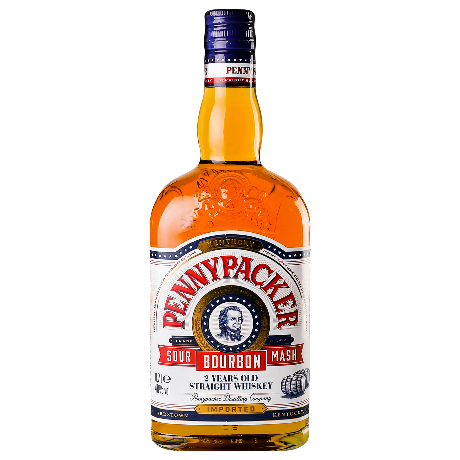 Виски PennyPacker Sour Mash Kentucky Straight Bourbon Whiskey 40% 0.7 л - фото 1