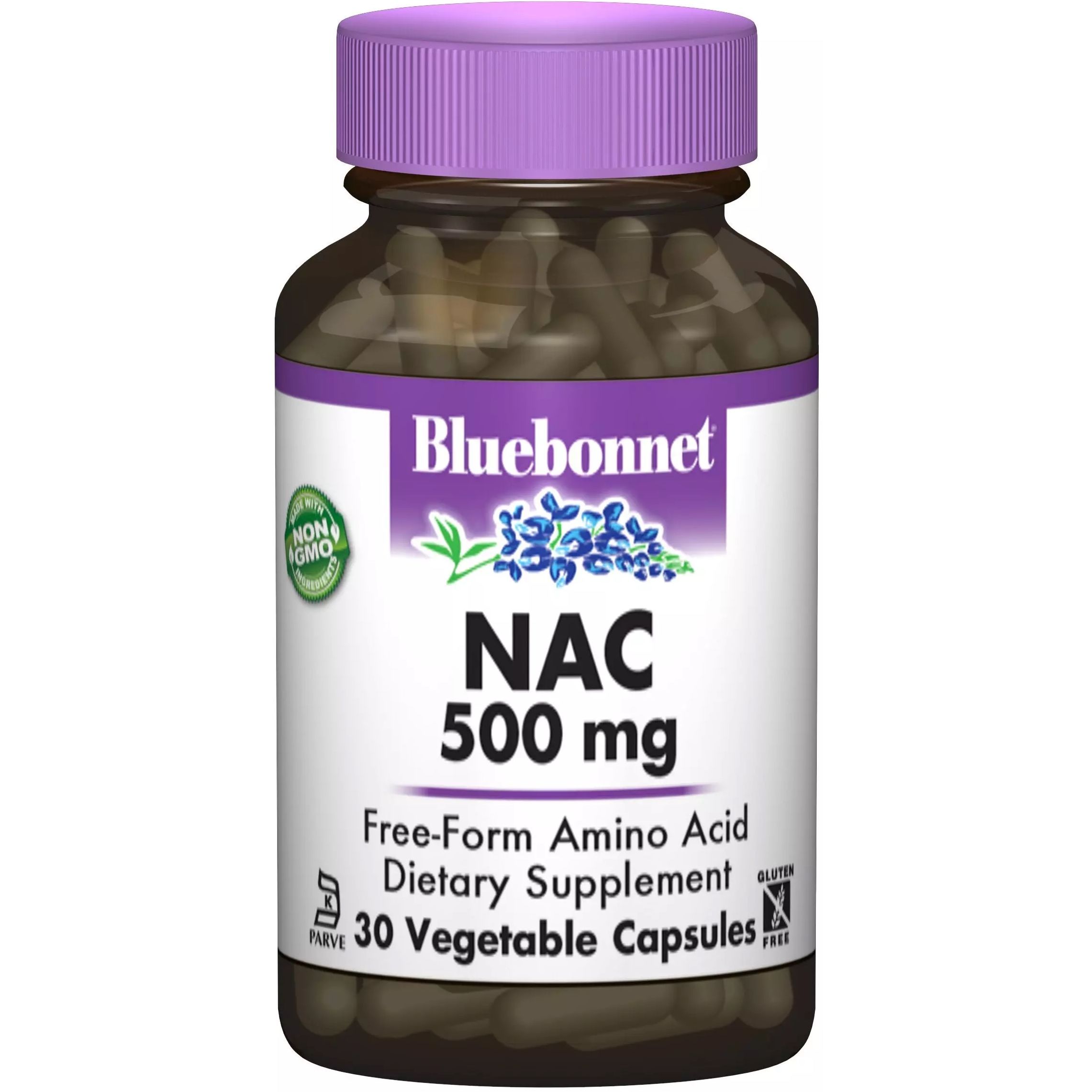 N-Ацетил-L-Цистеїн Bluebonnet Nutrition NAC 500 мг 30 капсул - фото 1