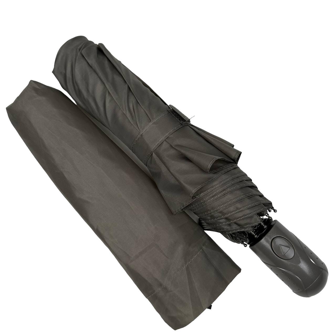 Женский складной зонтик полуавтомат Toprain 98 см серый - фото 2
