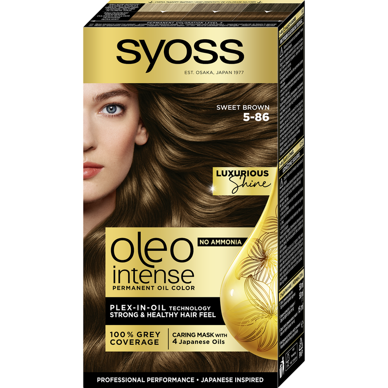 Стойкая краска для волос Syoss Oleo Intense 5-86, Карамельный каштановый, 115 мл - фото 1