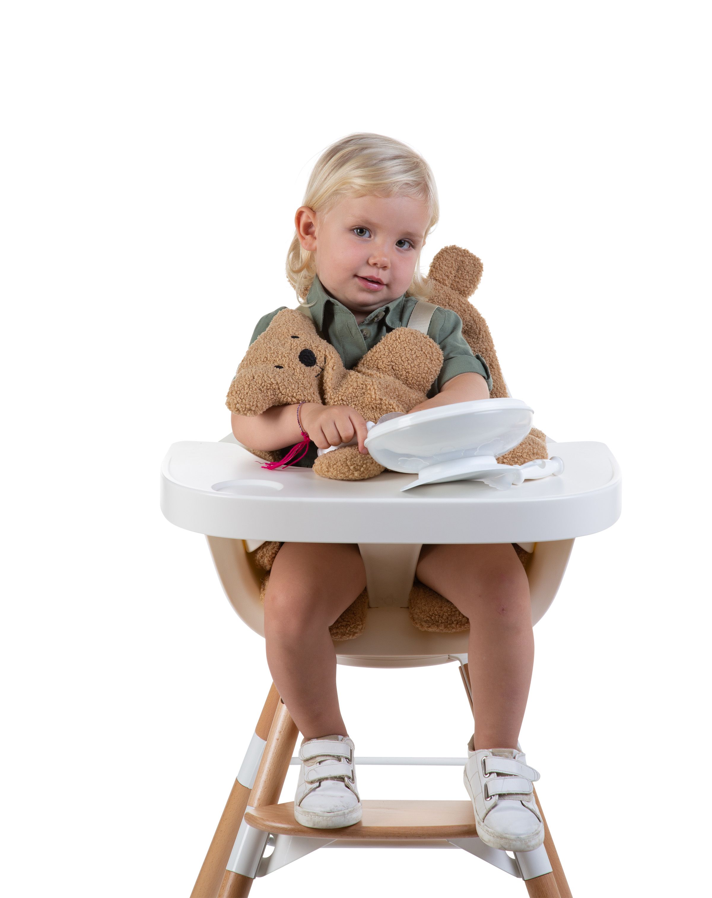 Подушка до стільця для годування Childhome Evolu, бежевий ведмедик (CHEVOSCTB) - фото 7