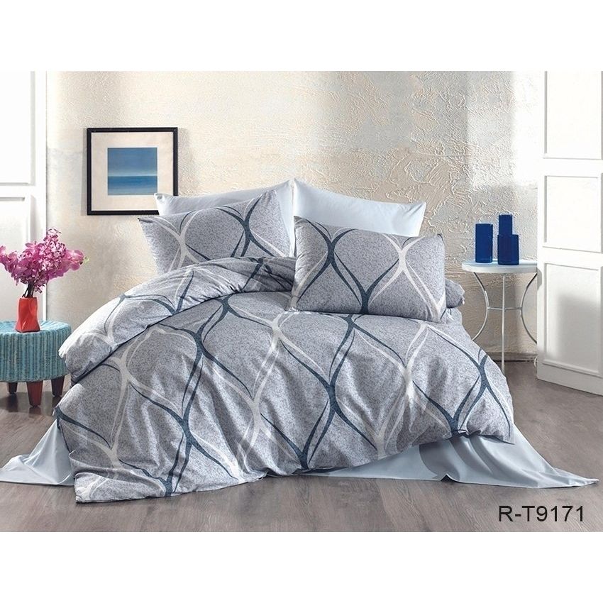 Комплект постільної білизни TAG Tekstil з компаньйоном 2-спальний 000210388 (R-T9171) - фото 1
