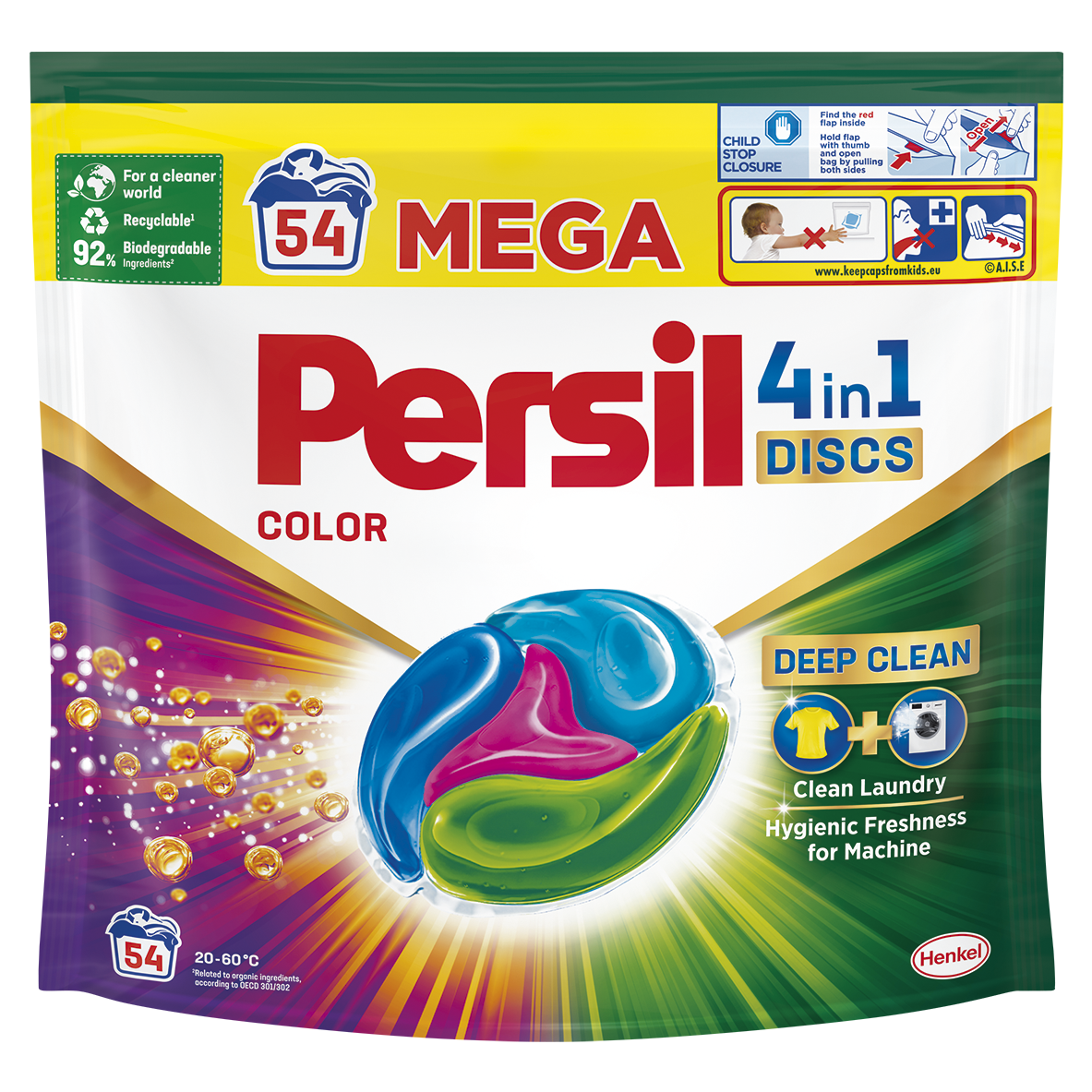 Капсулы для стирки Persil Discs Color 4 в 1, 54 шт. - фото 1