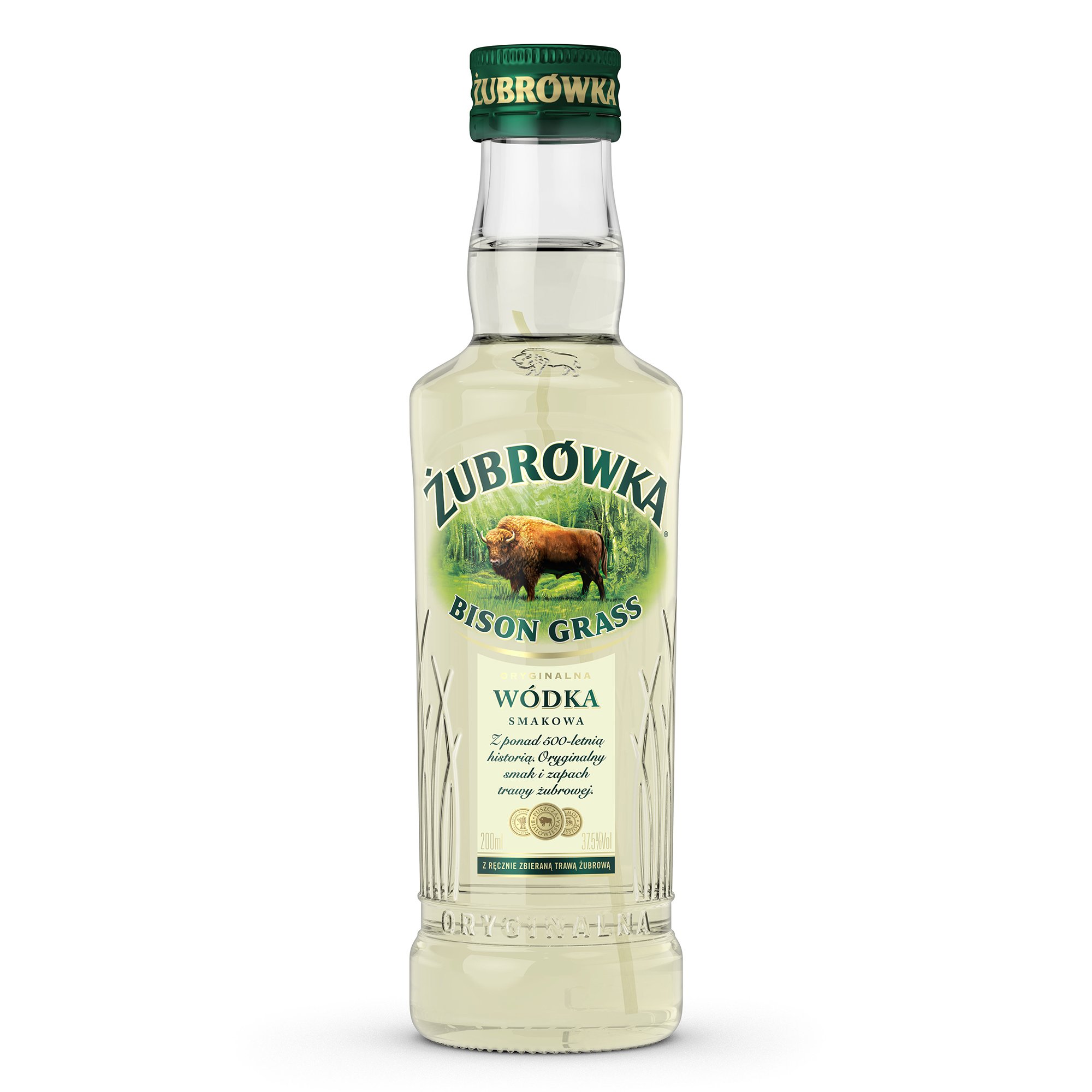 Алкогольний напій Zubrowka Bison, 37,5%, 0,2 л (596149) - фото 1