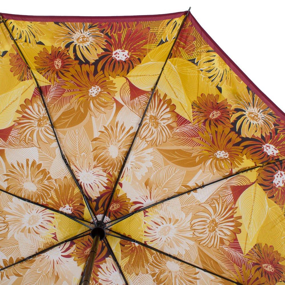 Жіноча складана парасолька повний автомат Airton 98 см коричнева - фото 3