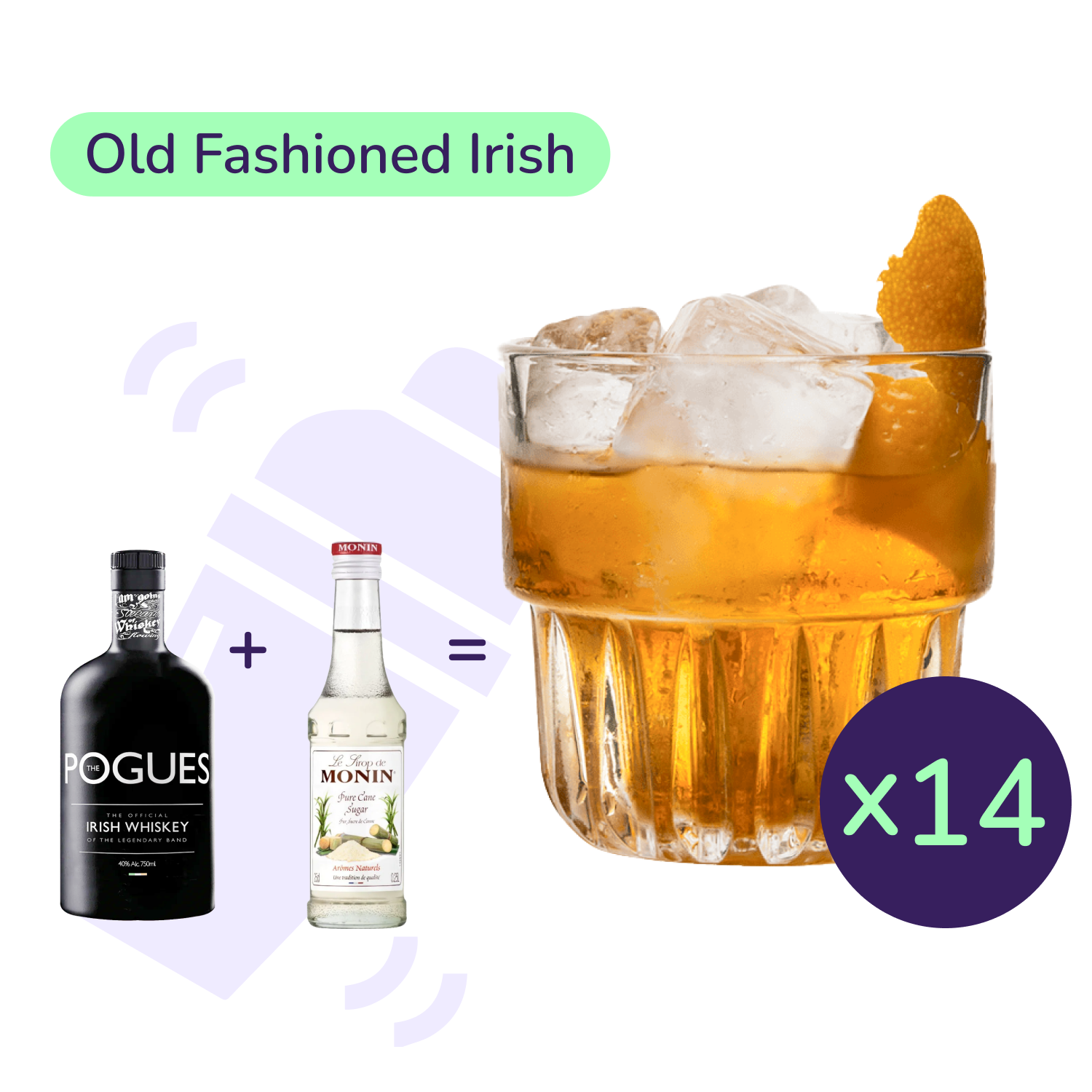 Коктейль Old fashioned Irish (набір інгредієнтів) х14 на основі The Pogues - фото 1