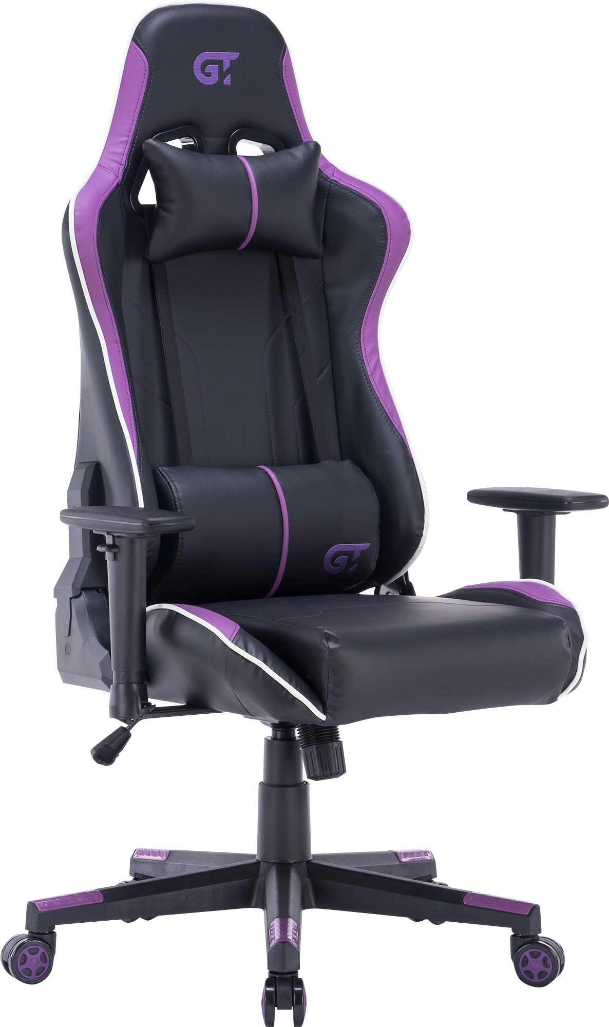 Геймерское кресло GT Racer черное с фиолетовым (X-2528 Black/Purple) - фото 2