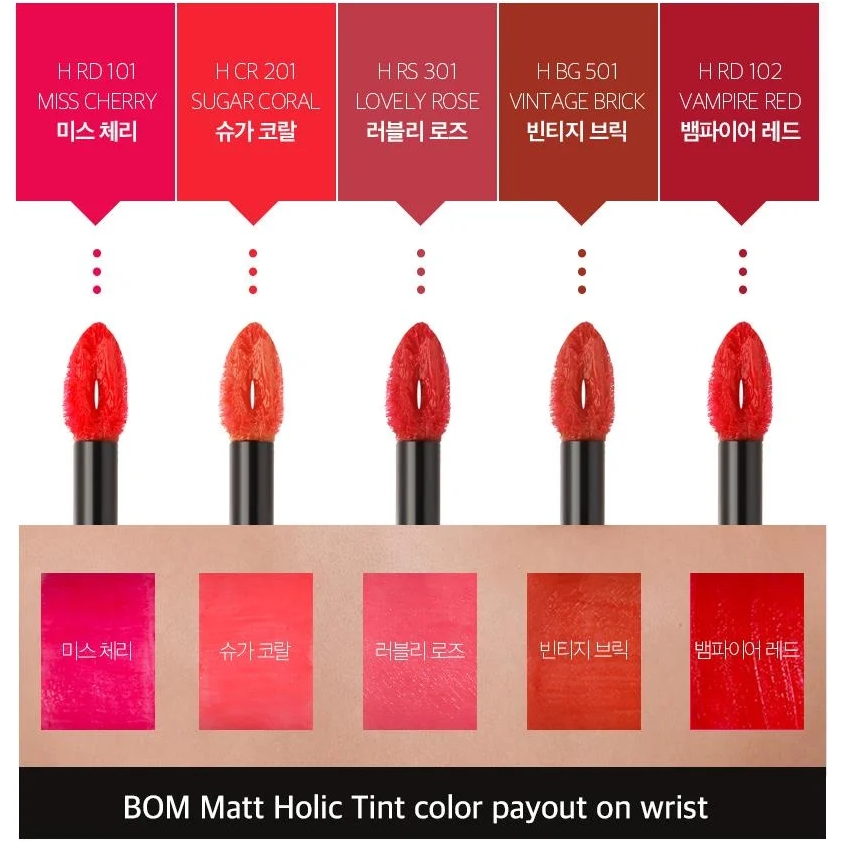 Матовий тінт для губ Beauty of Majesty BOM Matt Holic Tint H RD 103 Maple Red 8.5 г - фото 7