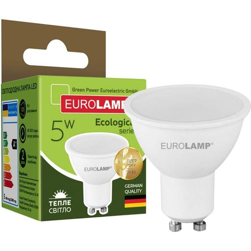 Світлодіодна лампа Eurolamp LED Ecological Series, SMD, MR16, 5W, GU10, 3000K (200) (LED-SMD-05103(P)) - фото 1