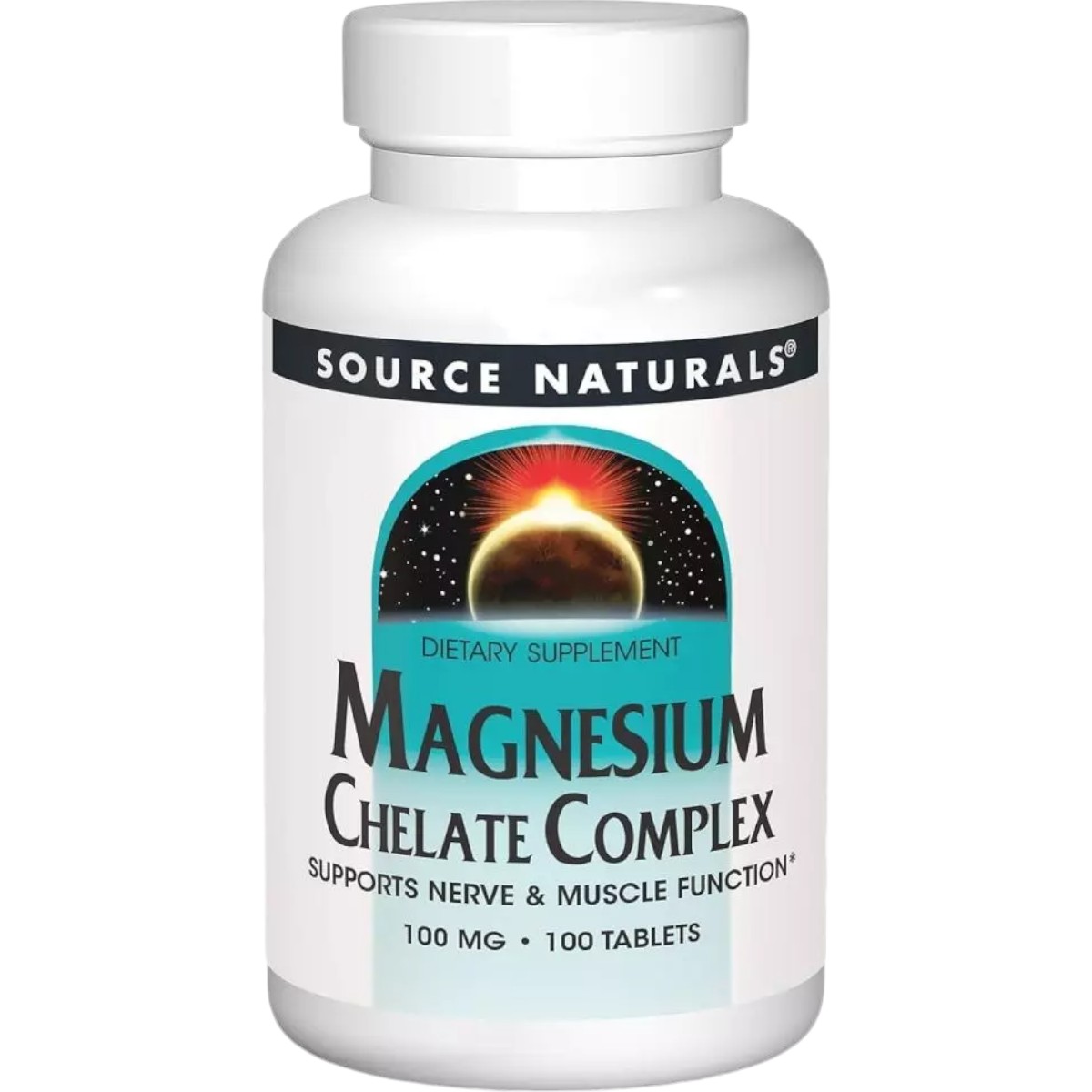 Магній Source Naturals Magnesium Chelate Complex 100 мг 100 таблеток - фото 1