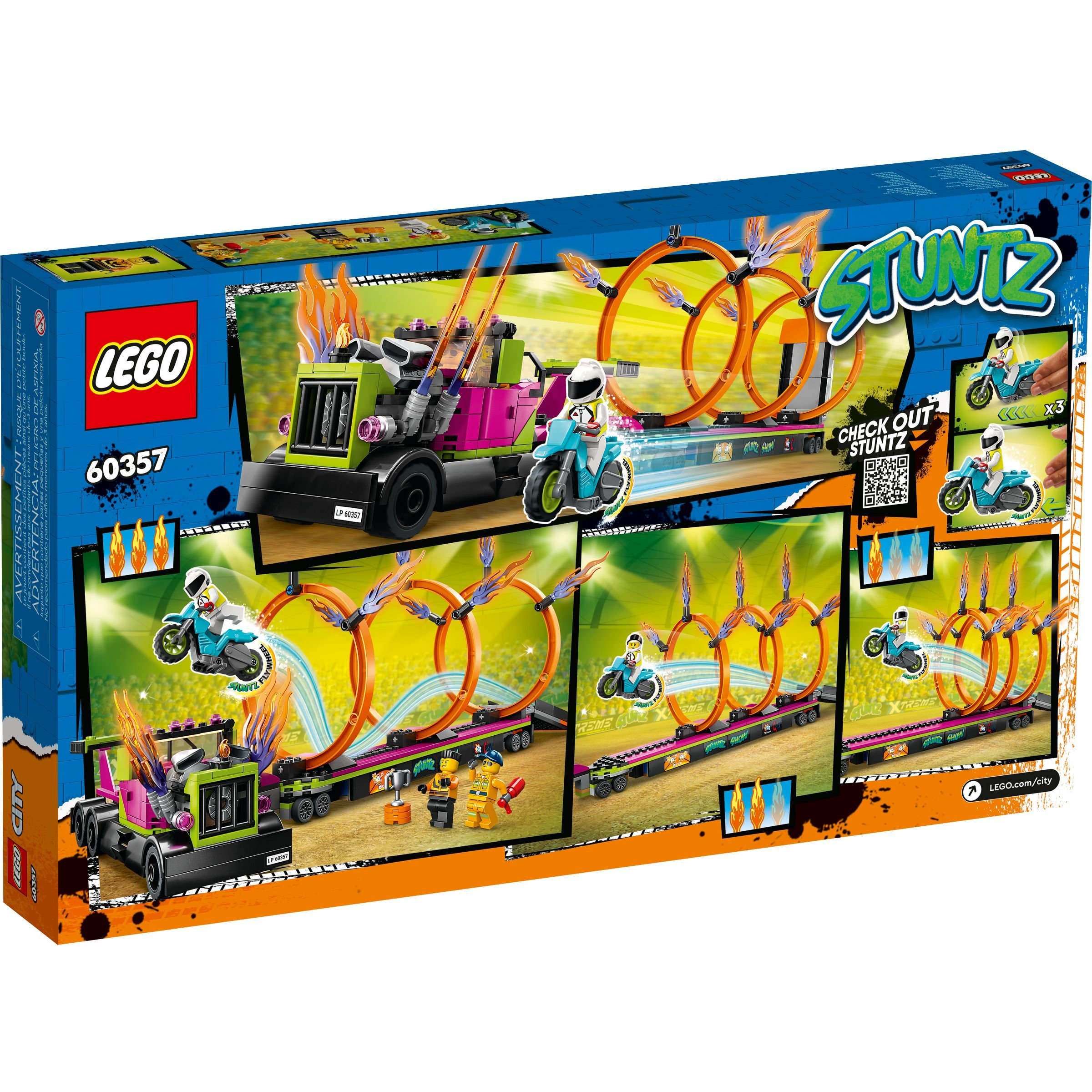 Конструктор LEGO City Задания с каскадерским грузовиком и огненным кругом, 479 деталей (60357) - фото 3