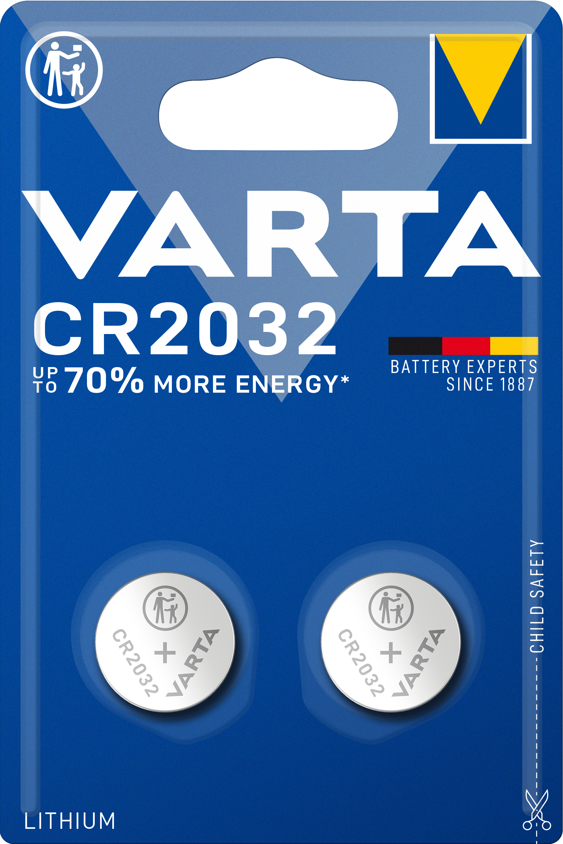 Батарейка Varta CR 2032 Bli 2 Lithium, 2 шт. (6032101402) - фото 1