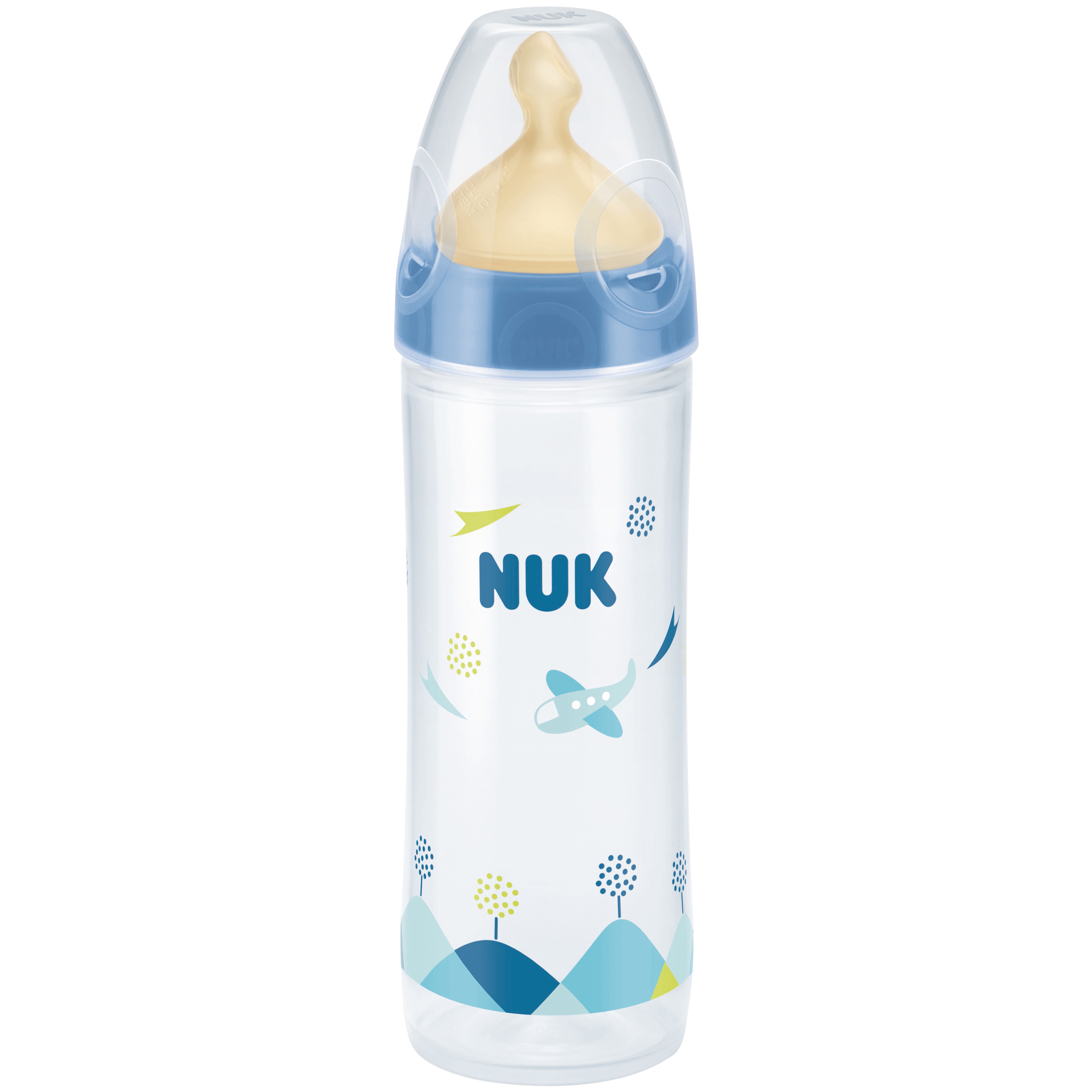 Пляшечка Nuk New Class FC, з латексною соскою, 6-18 міс., 250 мл, синій (3954105) - фото 1