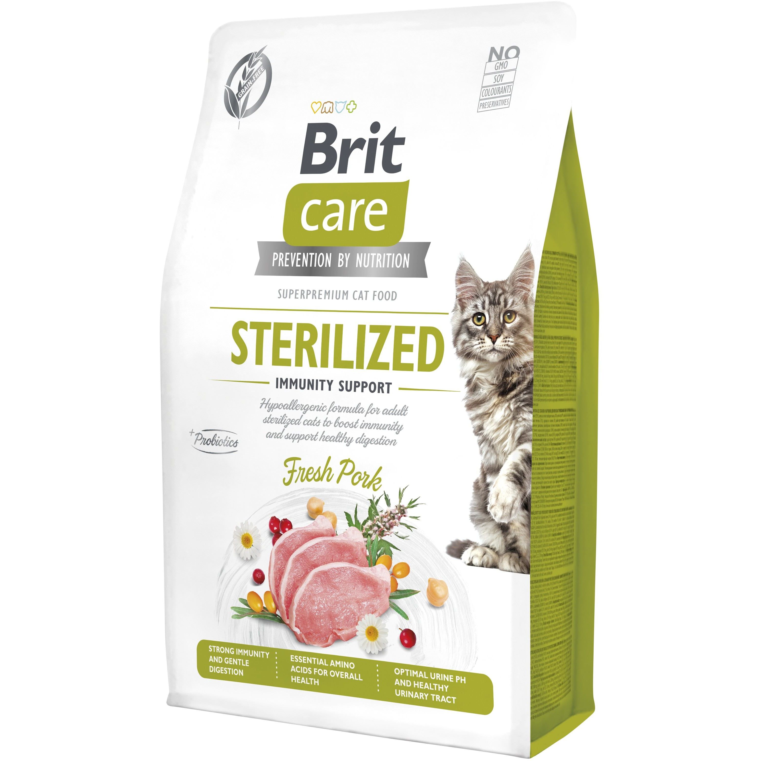 Сухой корм для стерилизованных кошек Brit Care Sterilized со свининой 7 кг - фото 1