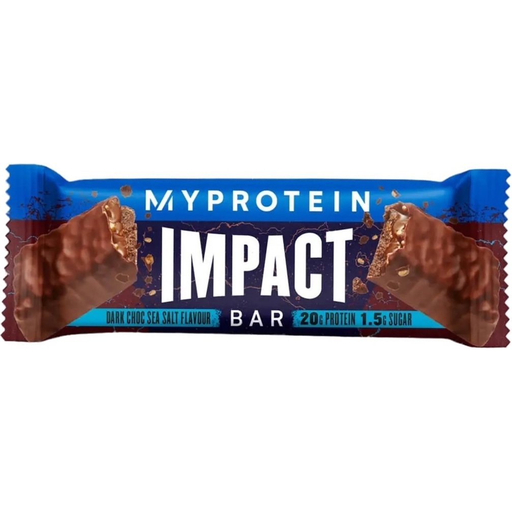 Батончик Myprotein Impact Protein Bar Dark Chocolate Sea Salt 64 г - фото 1
