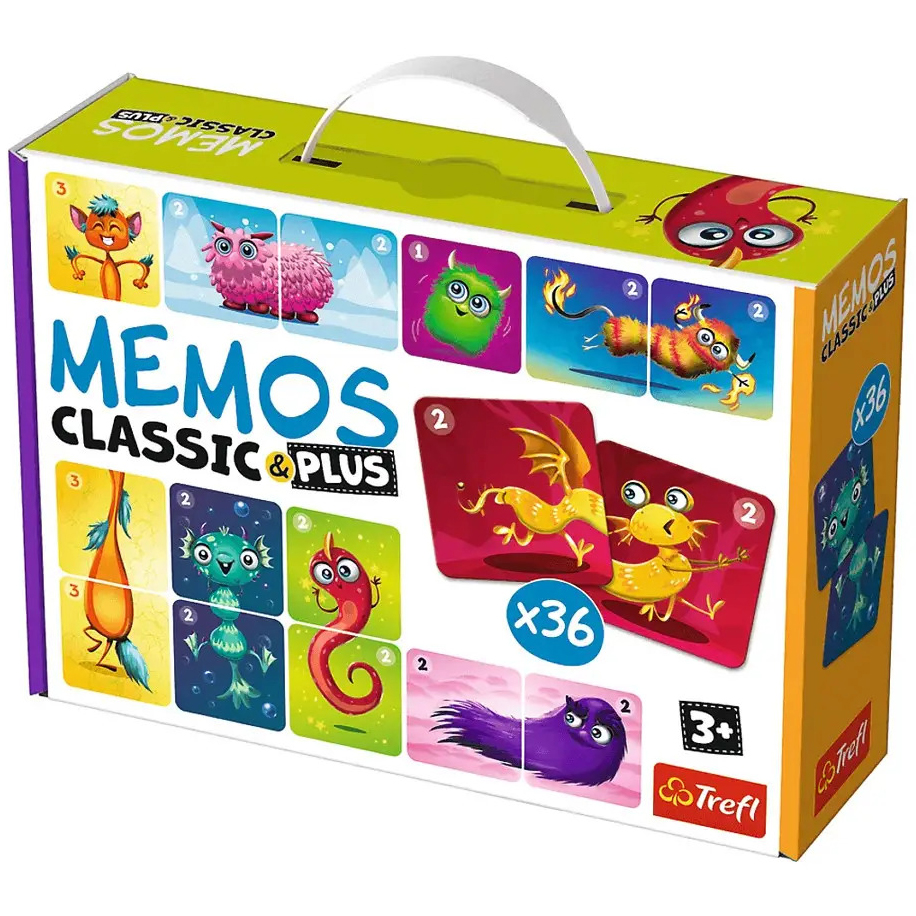 Настольная игра Trefl Memos Classic Plus Милые монстрики 36 карт (2273) - фото 1