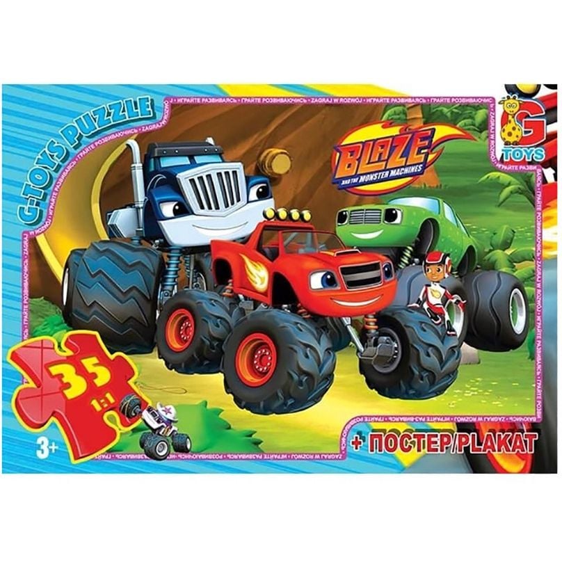 Пазли дитячі G-Toys Blaze Блейз ZE017, 35 елементів                                    - фото 1