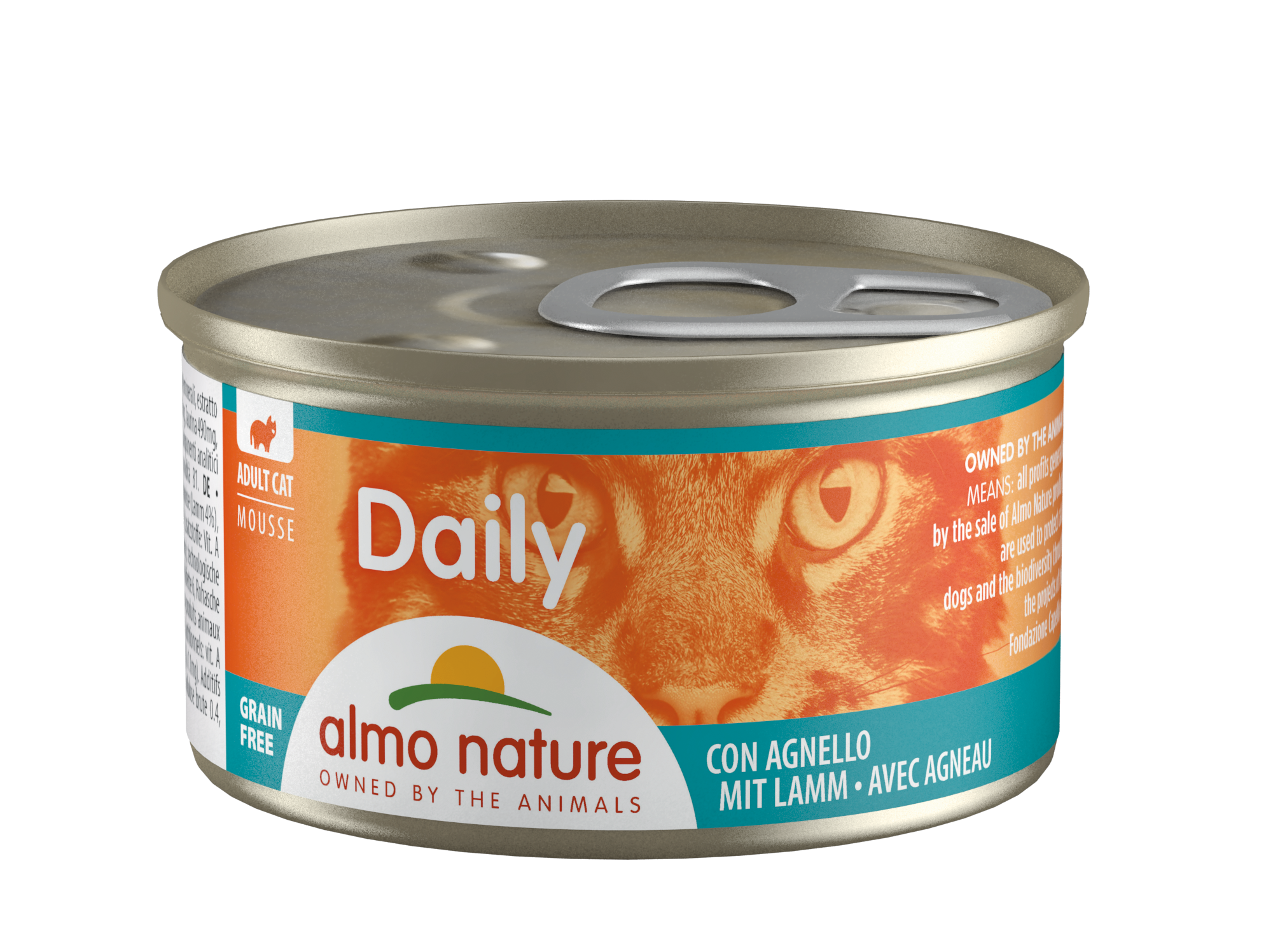 Вологий корм для котів Almo Nature Daily Menu Cat, мус з ягням, 85 г - фото 1
