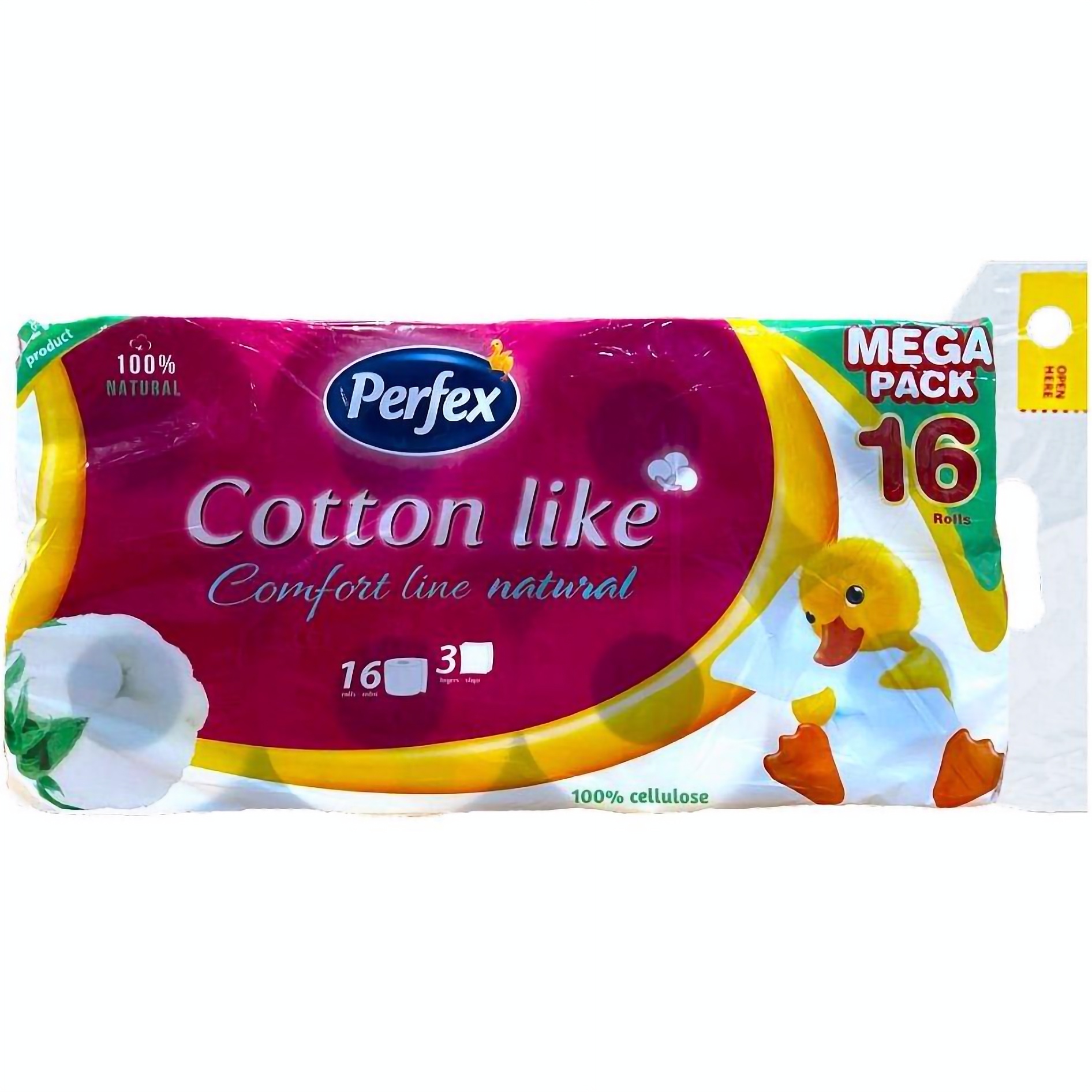Туалетная бумага Perfex Cotton Comfort Line трехслойная 16 шт. - фото 1