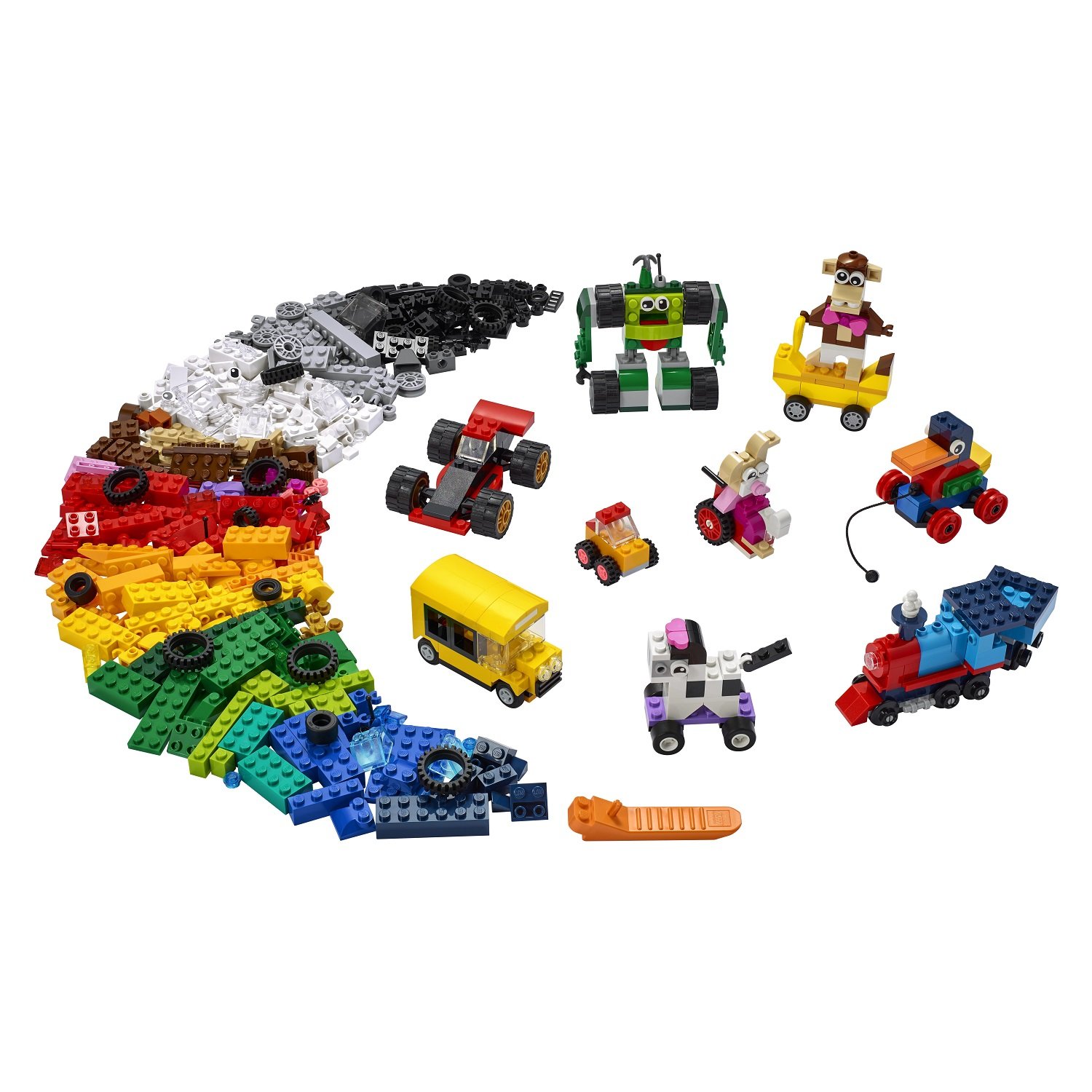 Конструктор LEGO Classic Кубики и колеса, 653 детали (11014) - фото 8
