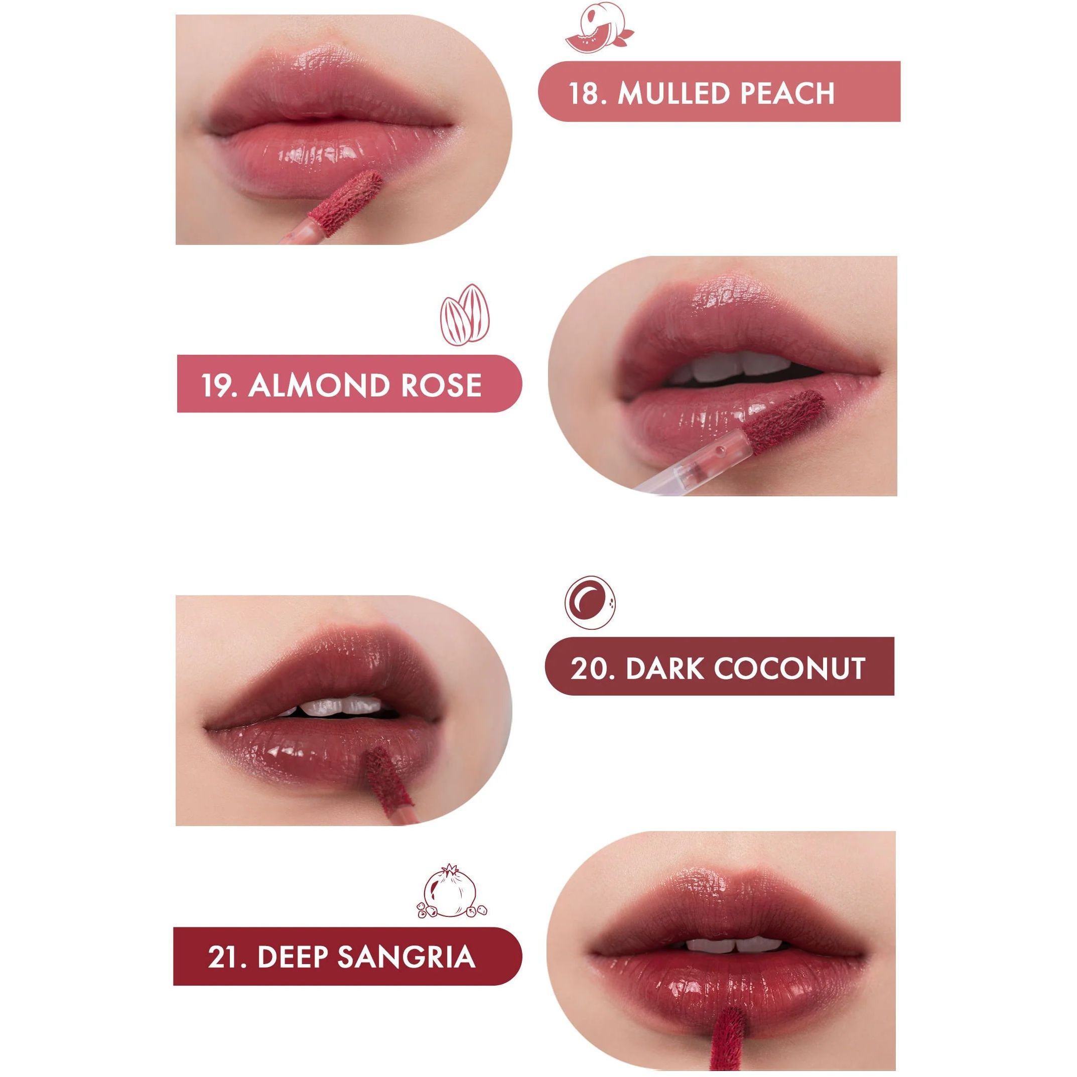 Тінт для губ Rom&nd Juicy Lasting Tint 20 Dark Coconut 5.5 г - фото 2