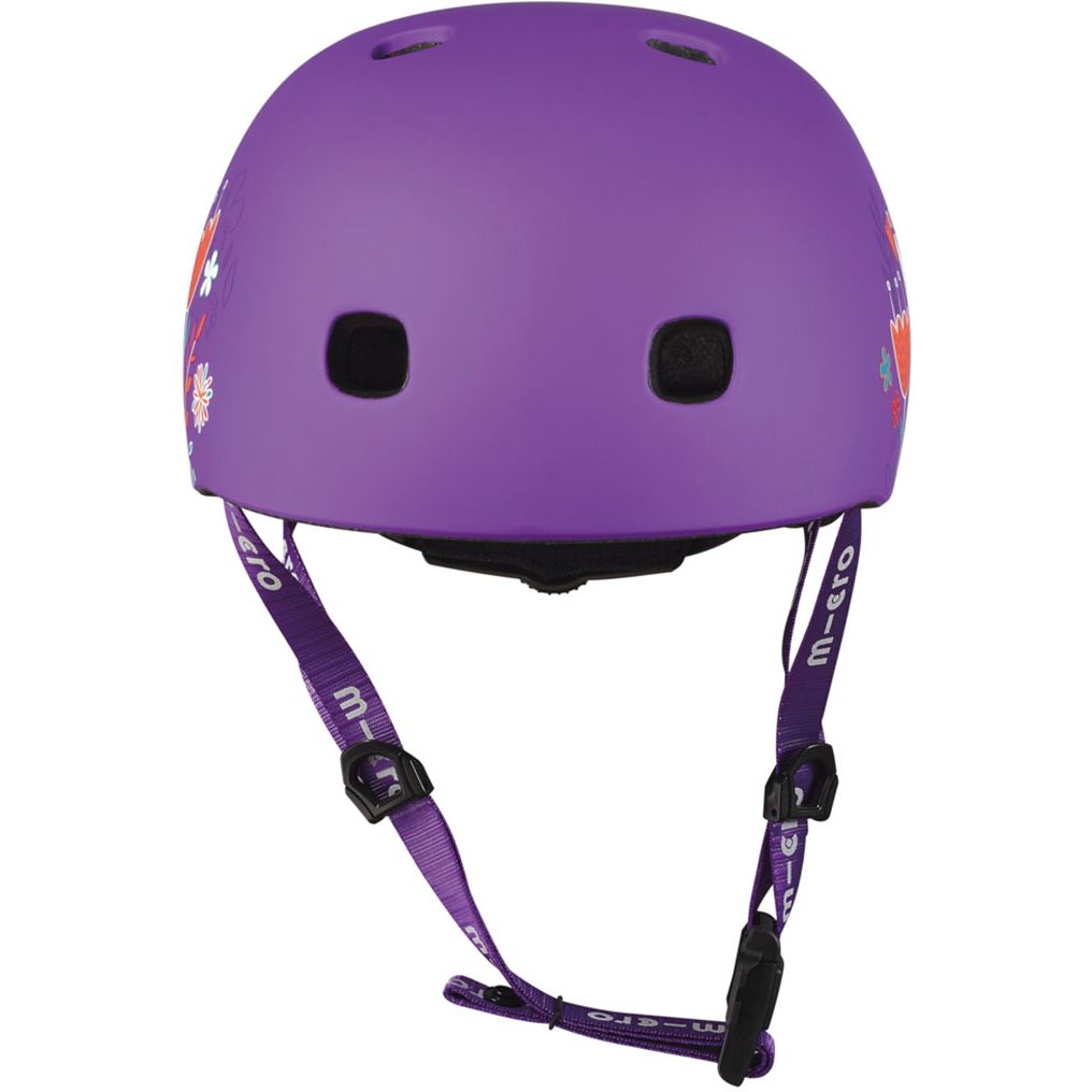 Защитный шлем Micro 52-56 см фиолетовый с цветами (AC2138BX) - фото 4
