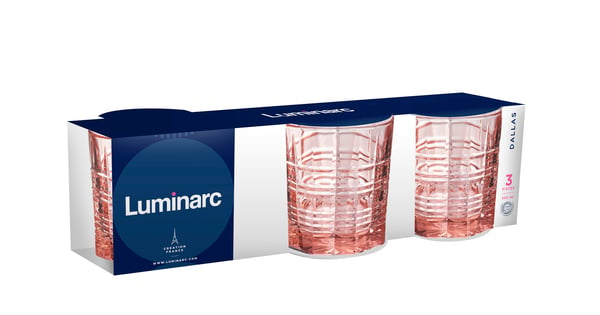 Набір склянок Luminarc Даллас Рожевий, 3 шт. (6625750) - фото 3